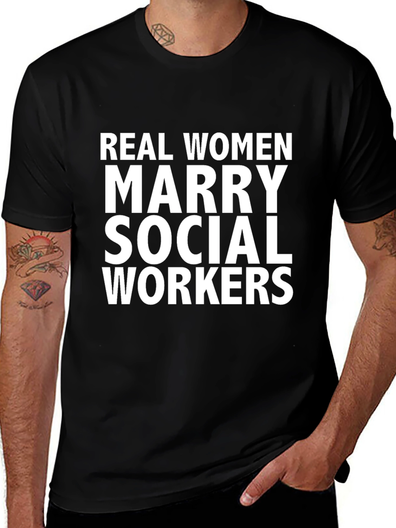 Variant 27 of Real Women Marry Social Workers T-Shirt