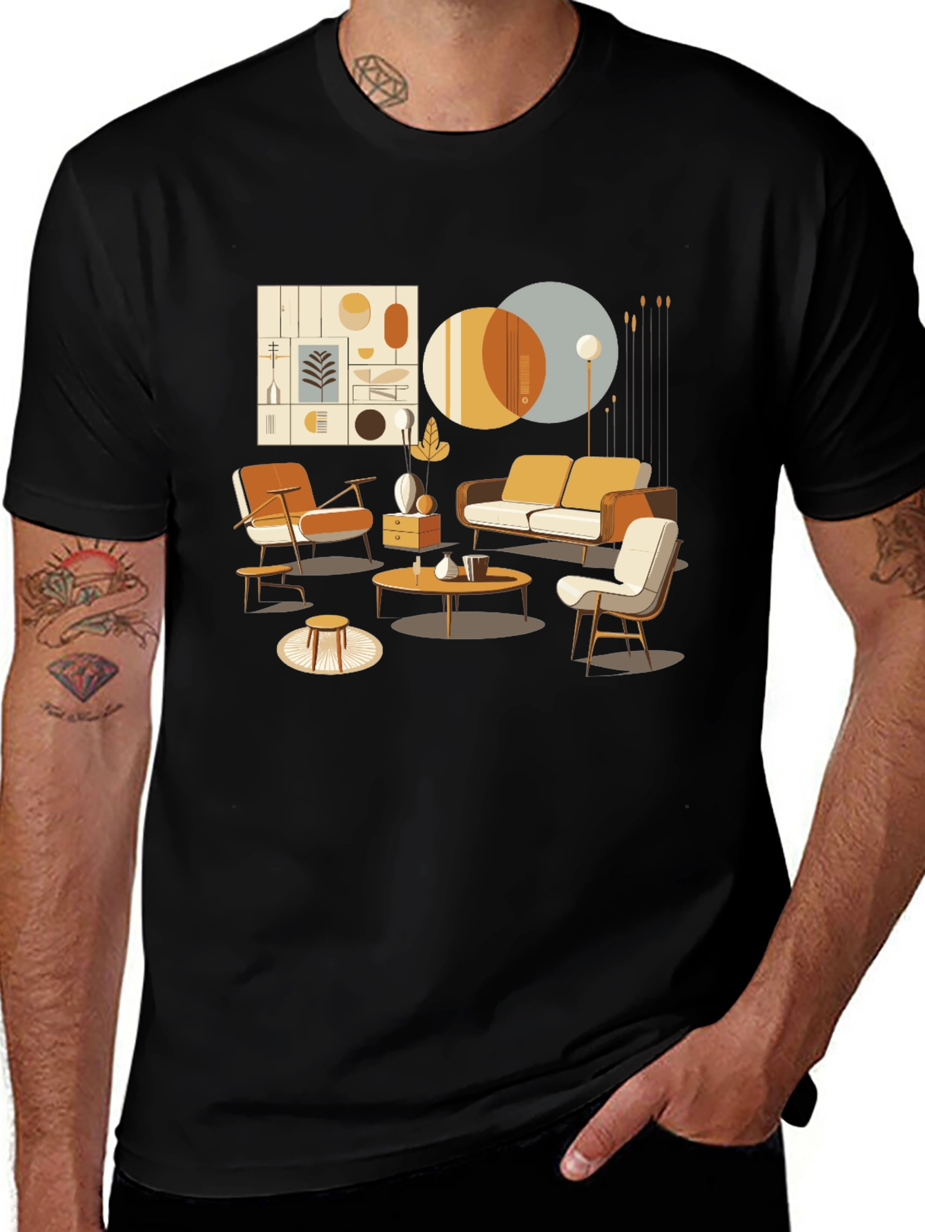 Variant 22 of Modern Living Room Graphic Tee - Stylish Design