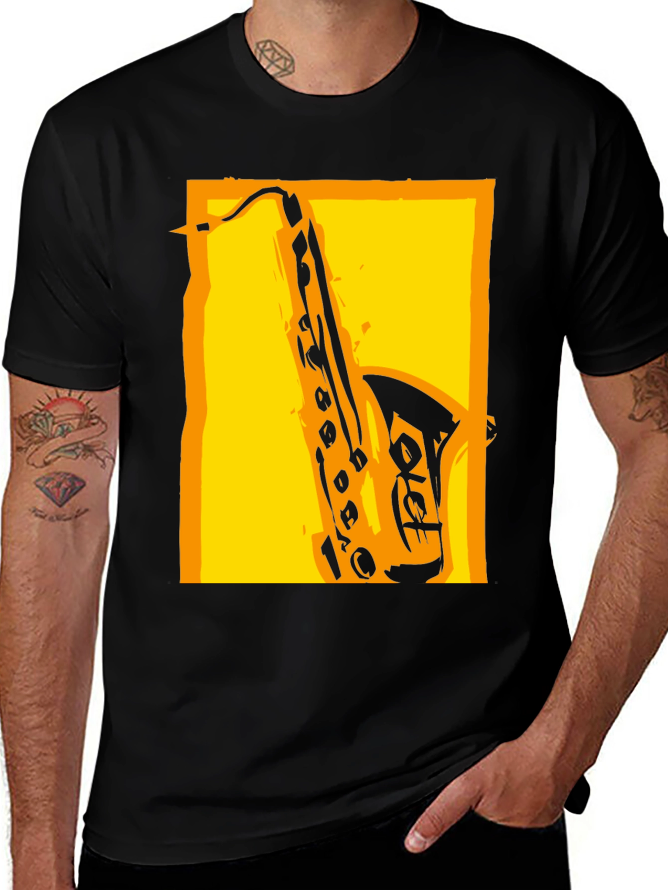 Variant 28 of Saxophone Graphic T-Shirt - Music Lover Tee