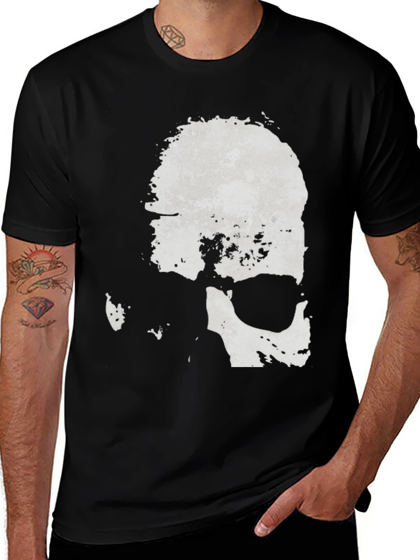 Variant 19 of Skull Graphic Black T-Shirt