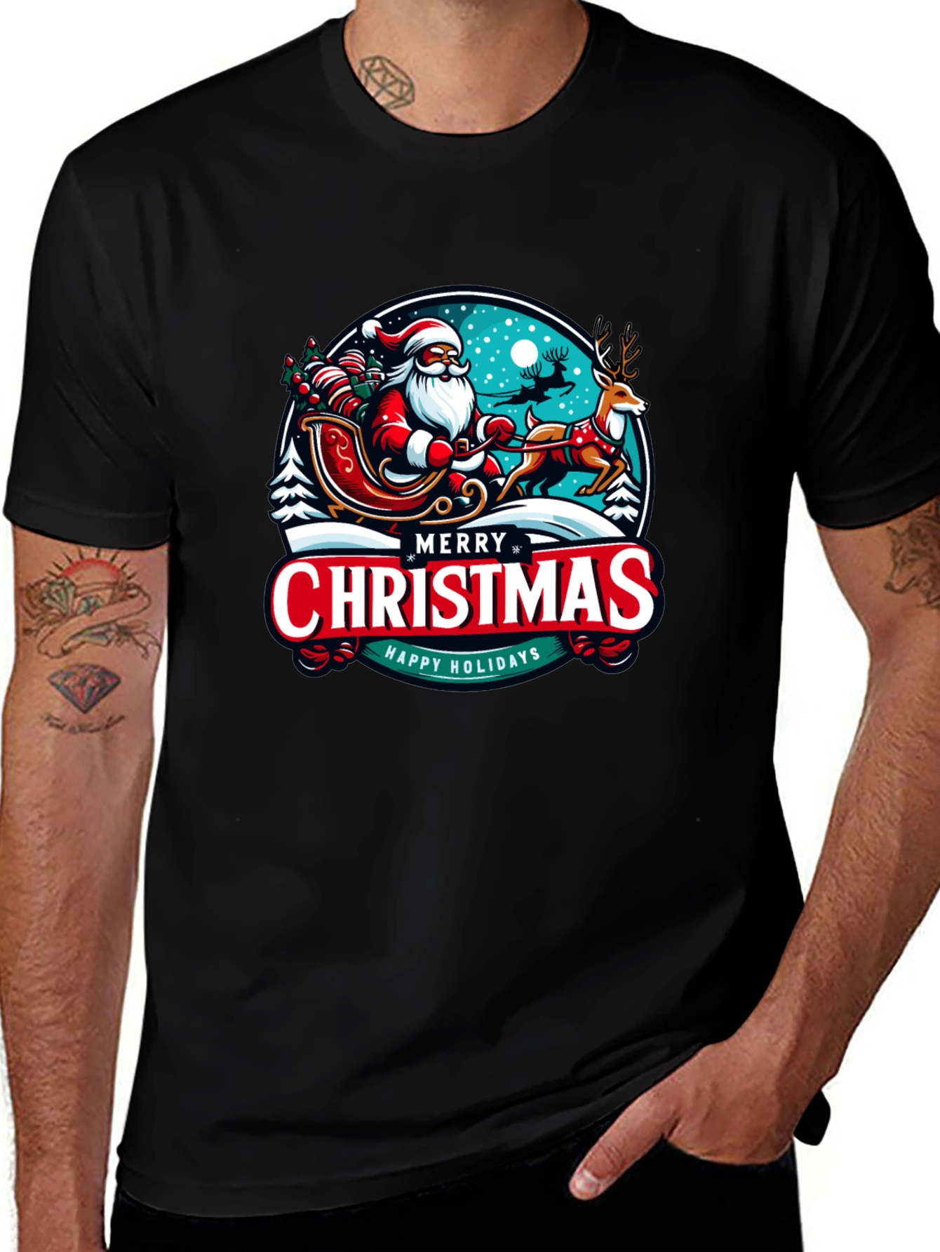 Merry Christmas T-Shirt - Santa Holiday Tee