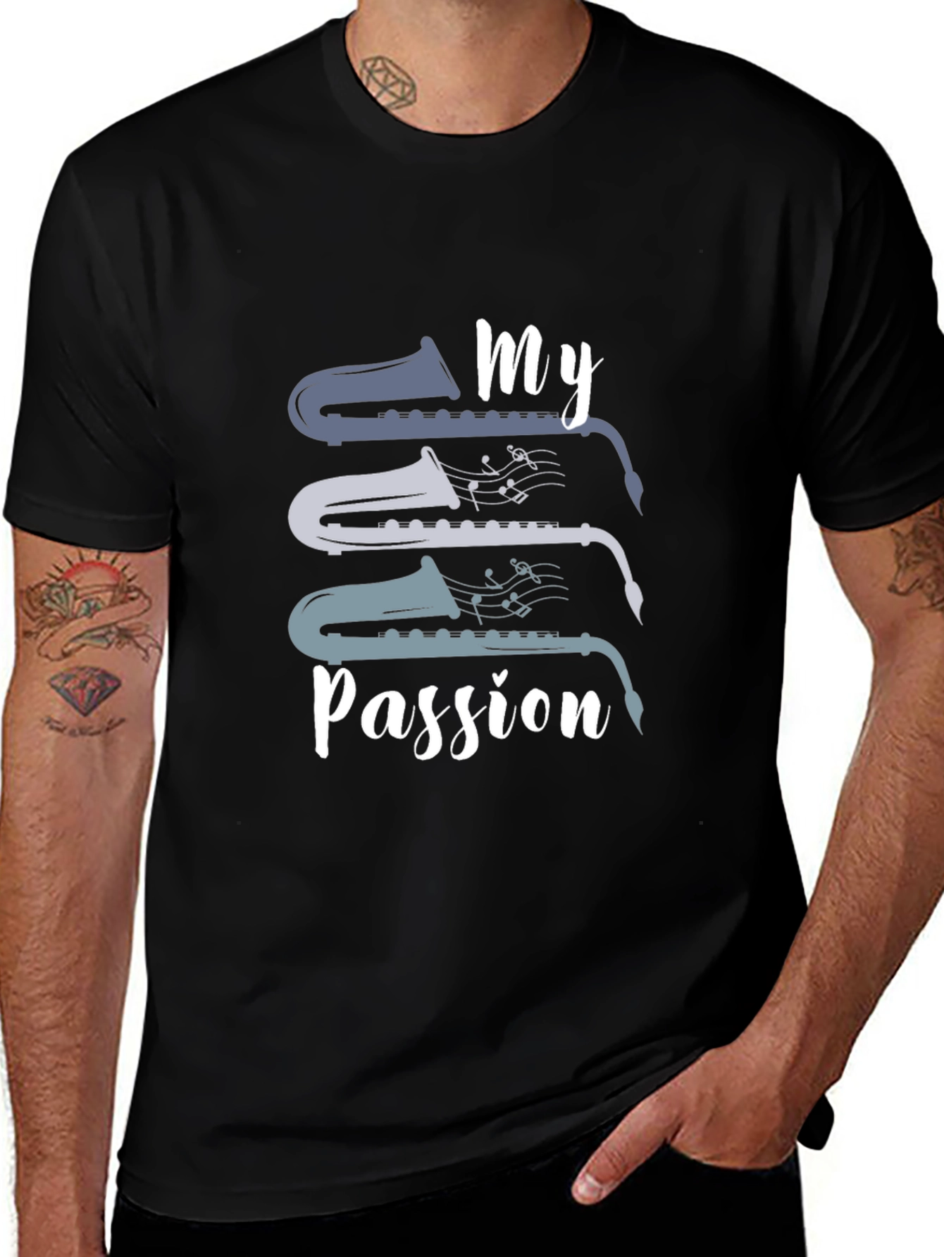 Variant 4 of Saxophone Music Passion T-Shirt
