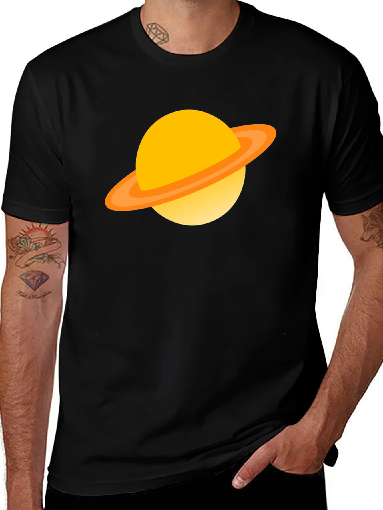 Saturn Graphic Tee - Cool Space T-Shirt