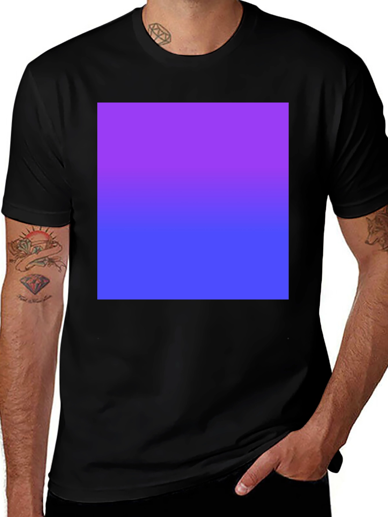Variant 26 of Gradient T-Shirt - Purple to Blue