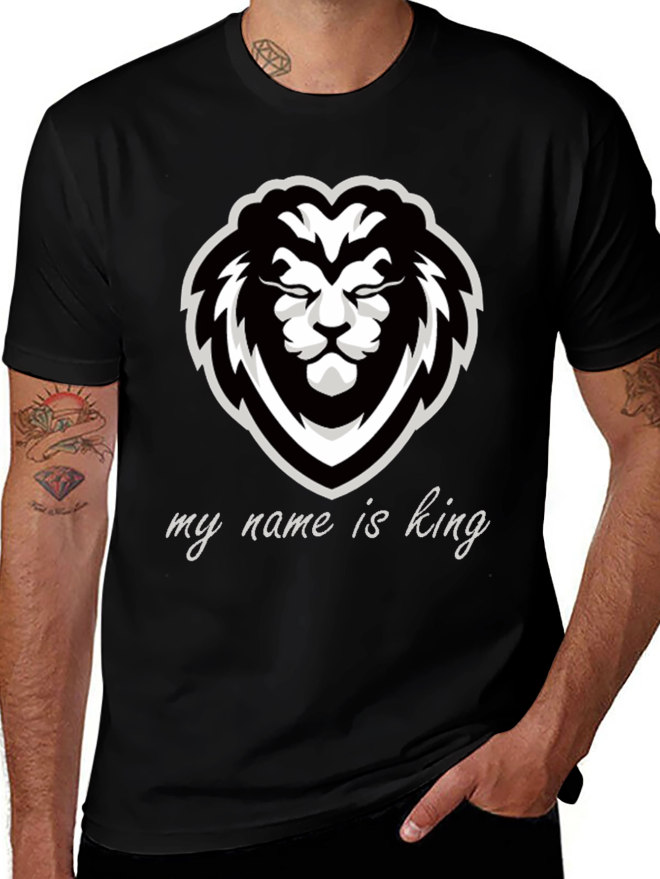 Variant 14 of King Lion Graphic Tee - Black