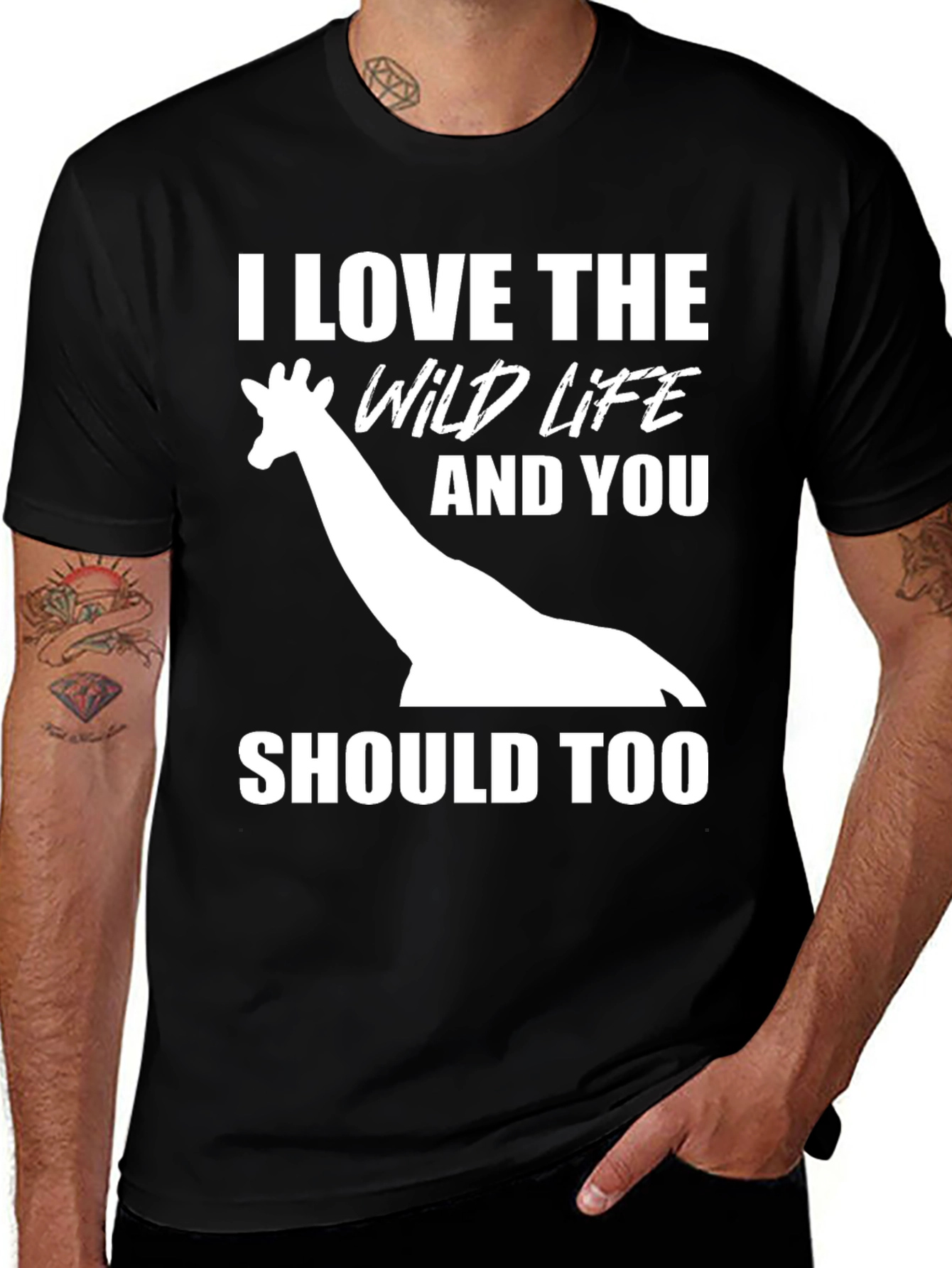 Wildlife Lover T-Shirt Giraffe