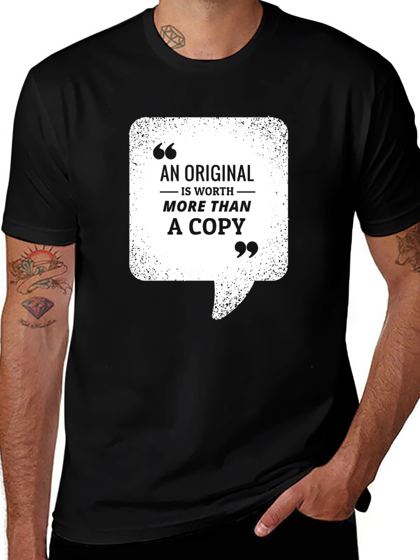 Variant 14 of Original Worth More Than Copy Black T-Shirt