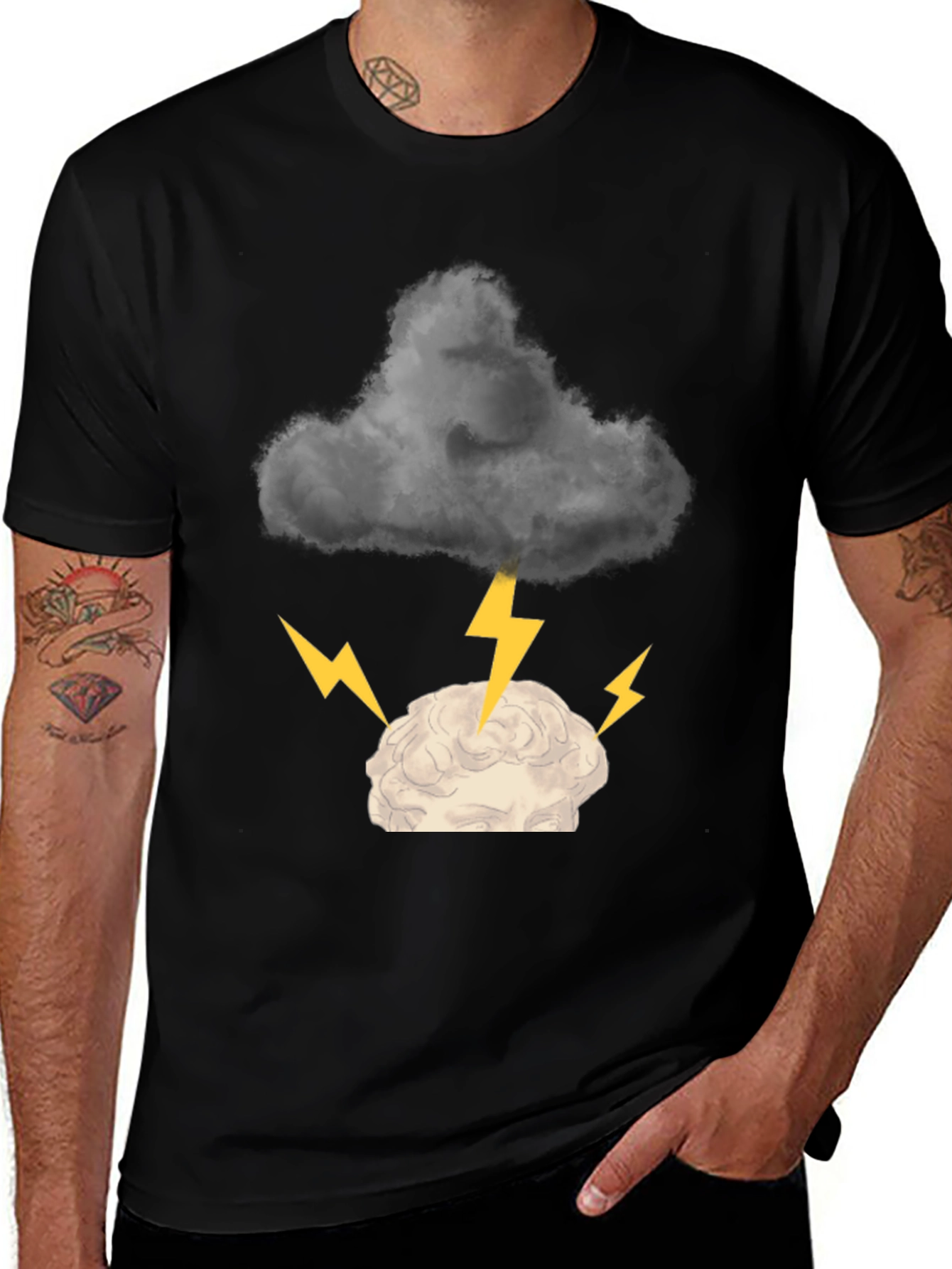 Brainstorm Tee - Cloud Lightning Graphic T-Shirt