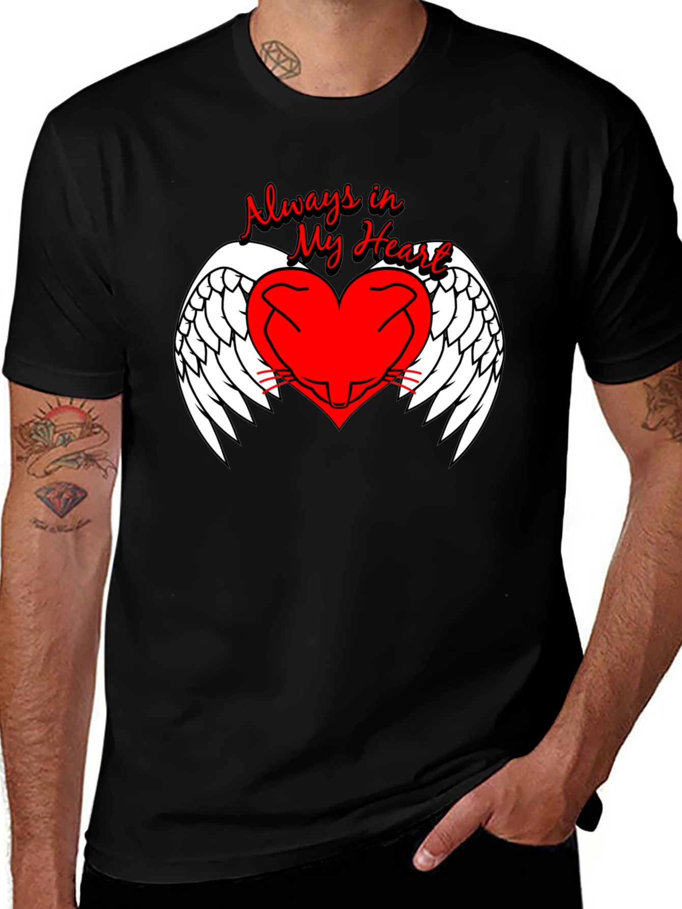 Variant 30 of Always in My Heart Angel Wings Graphic Tee