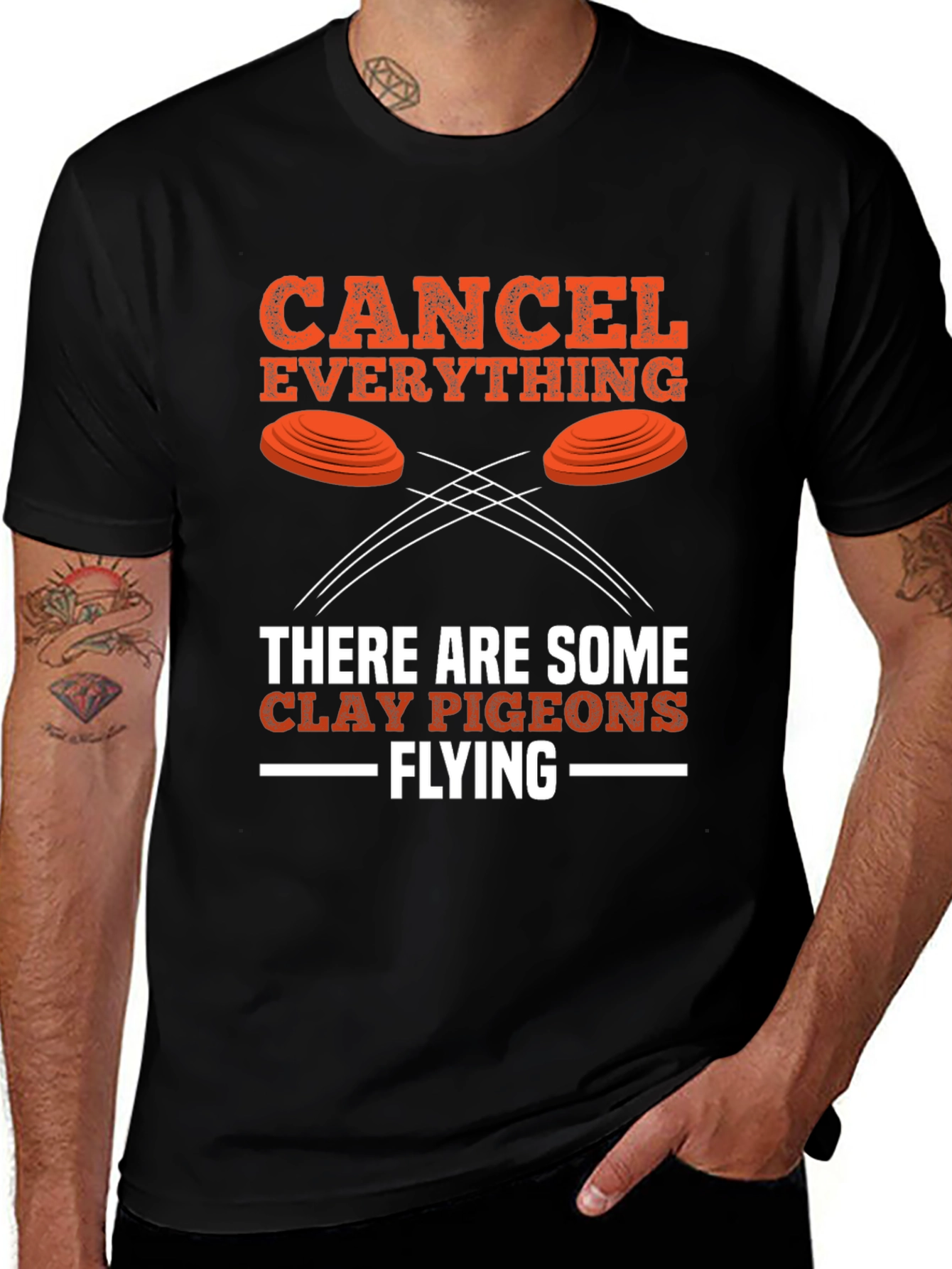 Black Cancel Everything Clay Pigeon Shooting T-Shirt main image