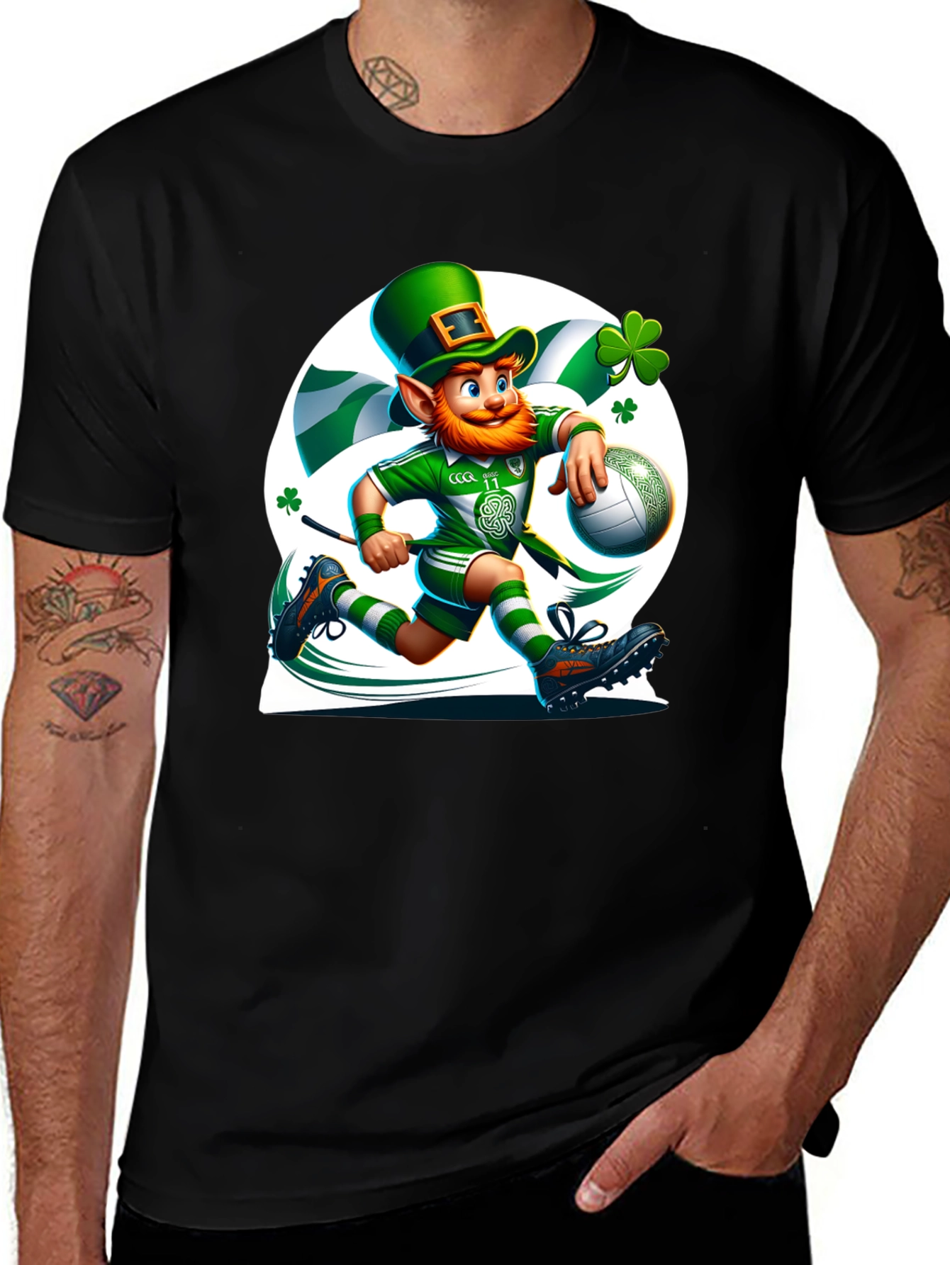 Leprechaun Gaelic Football T-Shirt