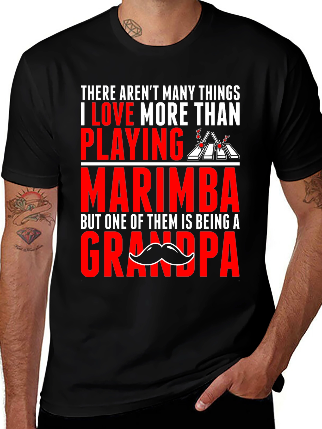 Variant 19 of Marimba Grandpa T-Shirt - Musician Dad Gift
