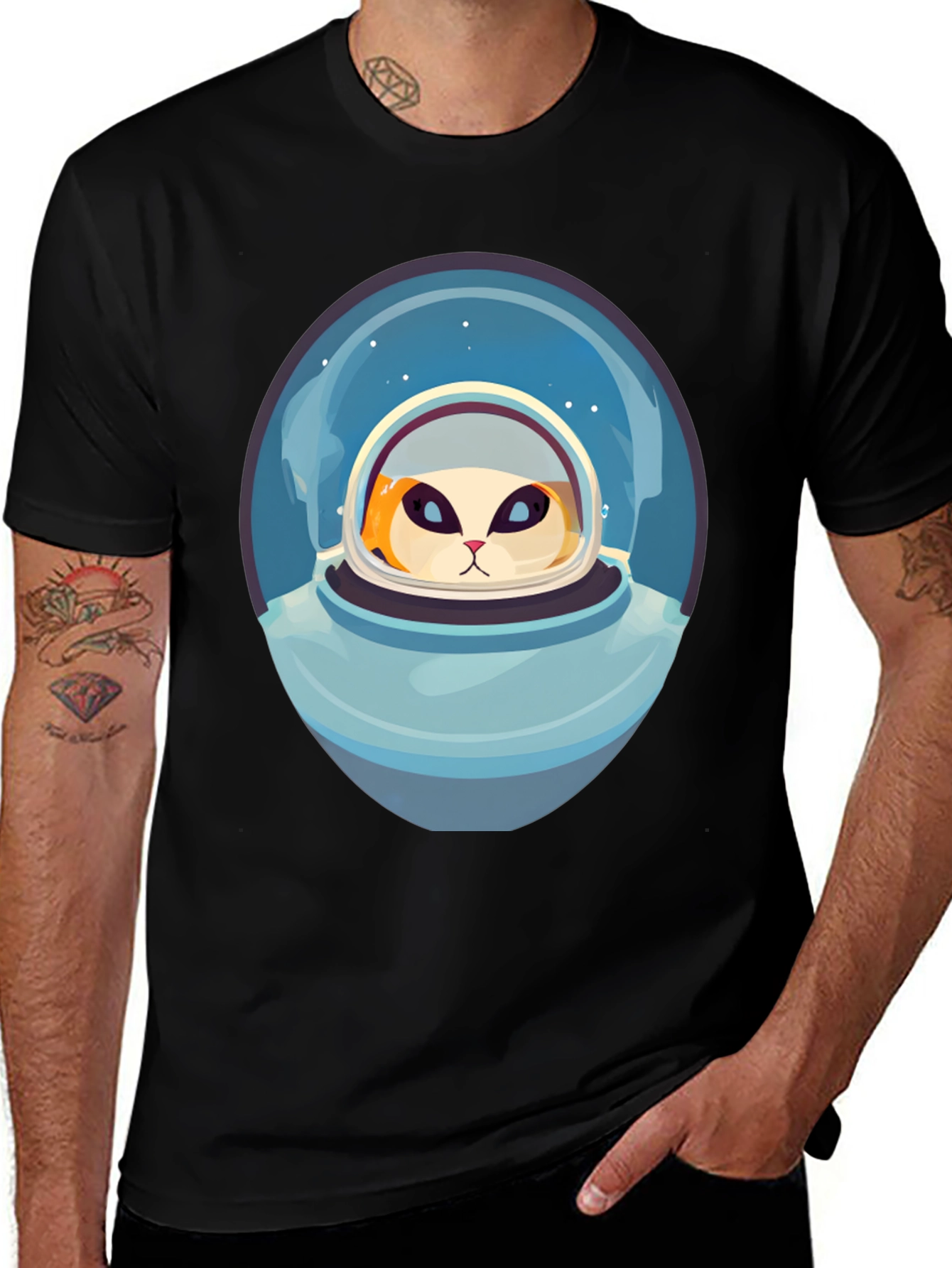 Variant 15 of Cat Astronaut Graphic T-Shirt