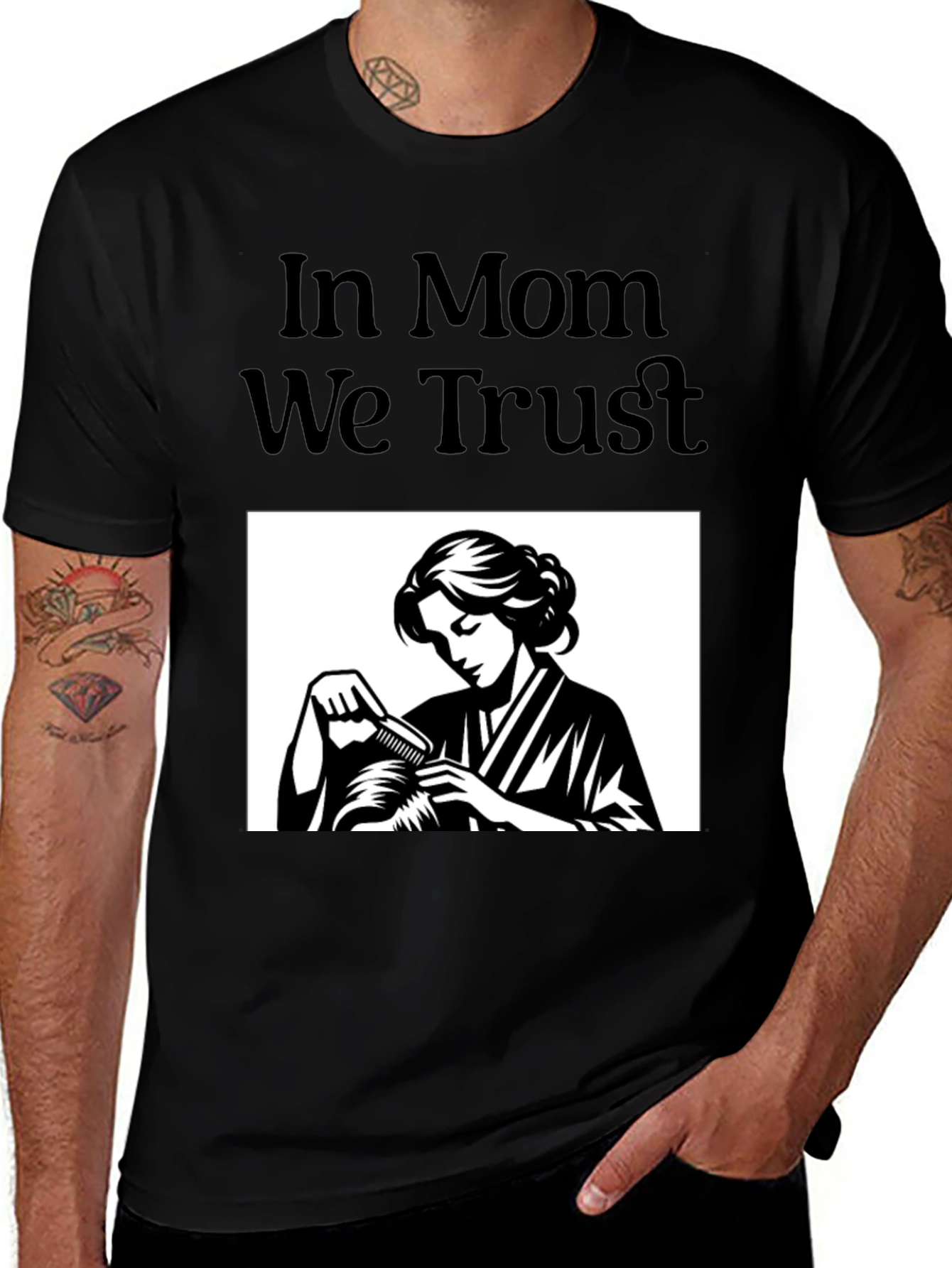 Variant 27 of In Mom We Trust Graphic T-Shirt