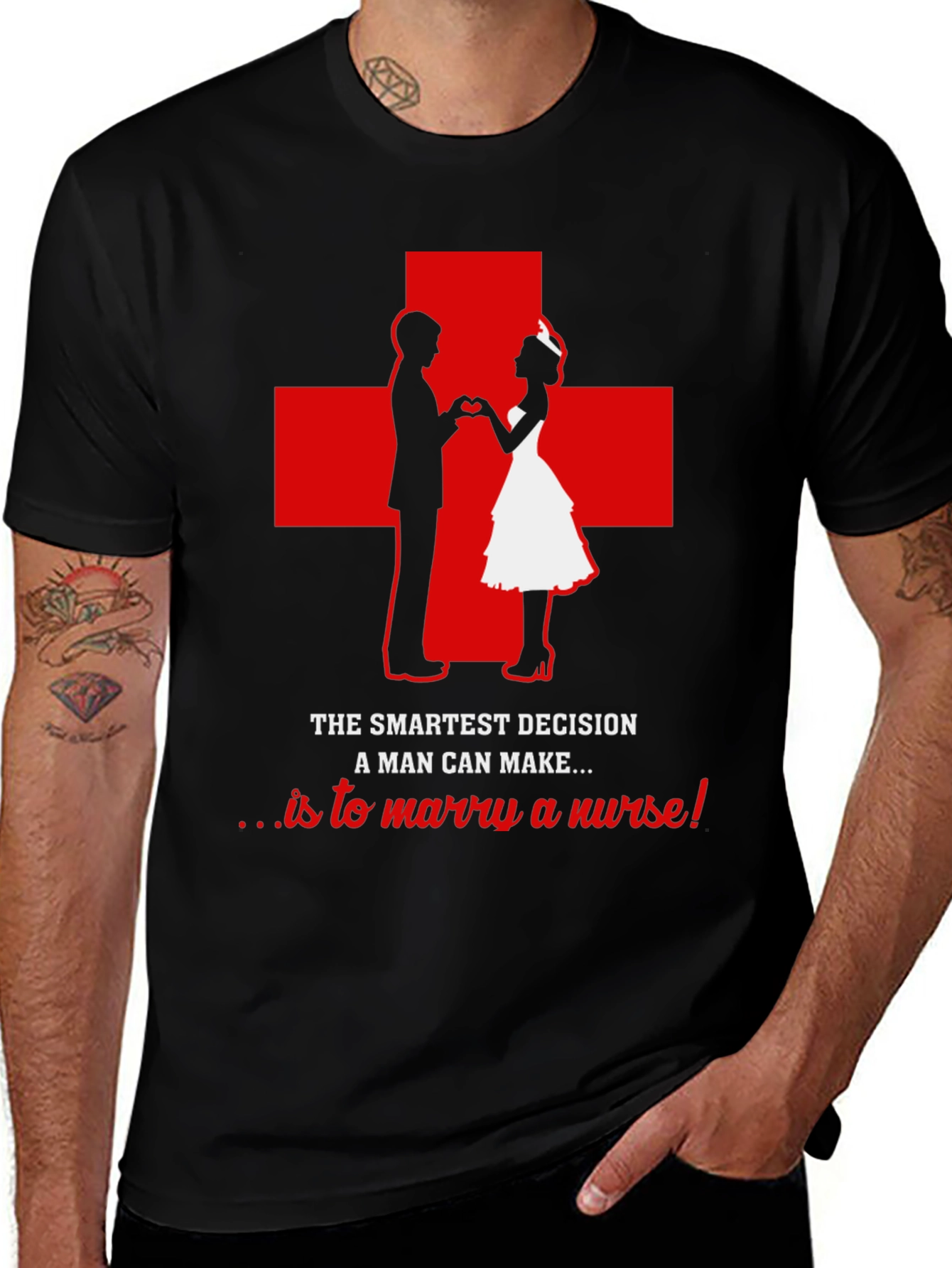 Variant 28 of Marry a Nurse Graphic Tee - Smart Decision T-Shirt