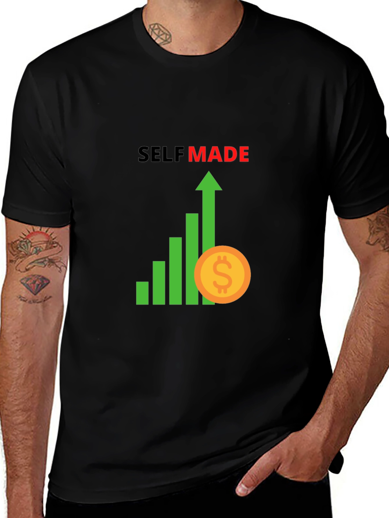 Self Made Success T-Shirt - Black Graphic Tee