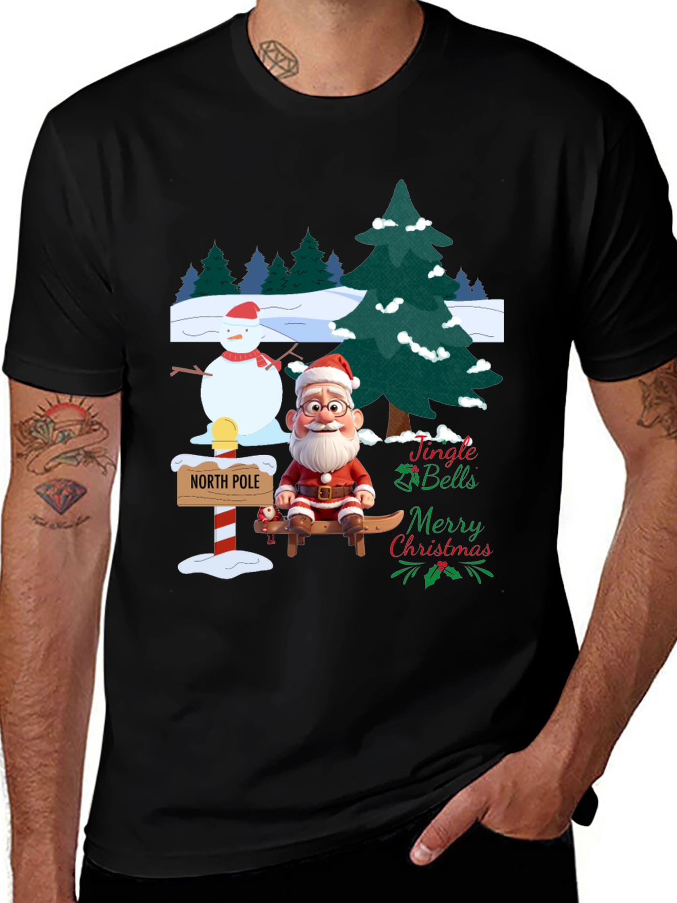 Festive Christmas Santa T-Shirt
