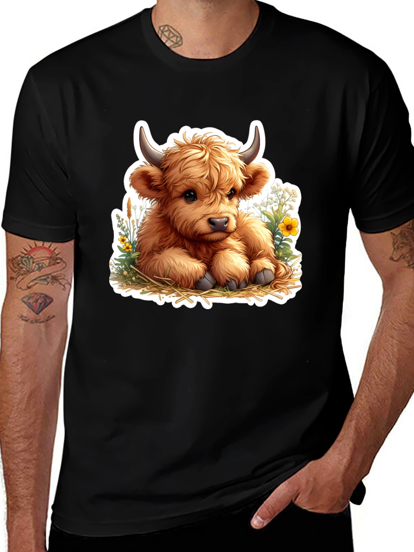 Variant 28 of Highland Cow Calf T-Shirt