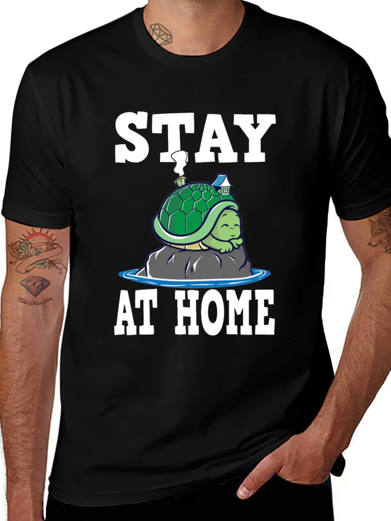 Variant 10 of Stay At Home Turtle T-Shirt
