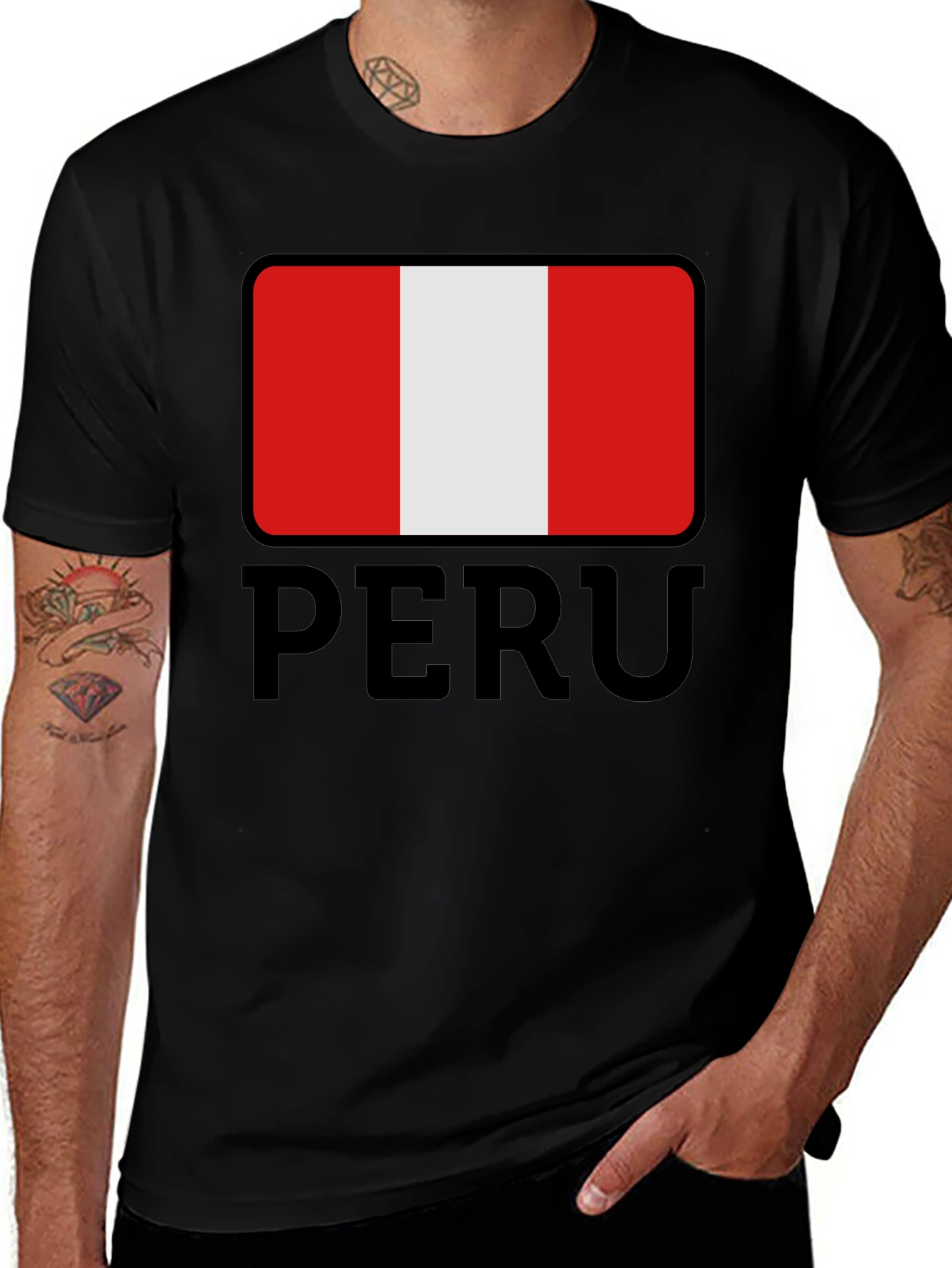 Variant 2 of Peru Flag T-Shirt - Stylish National Pride Tee