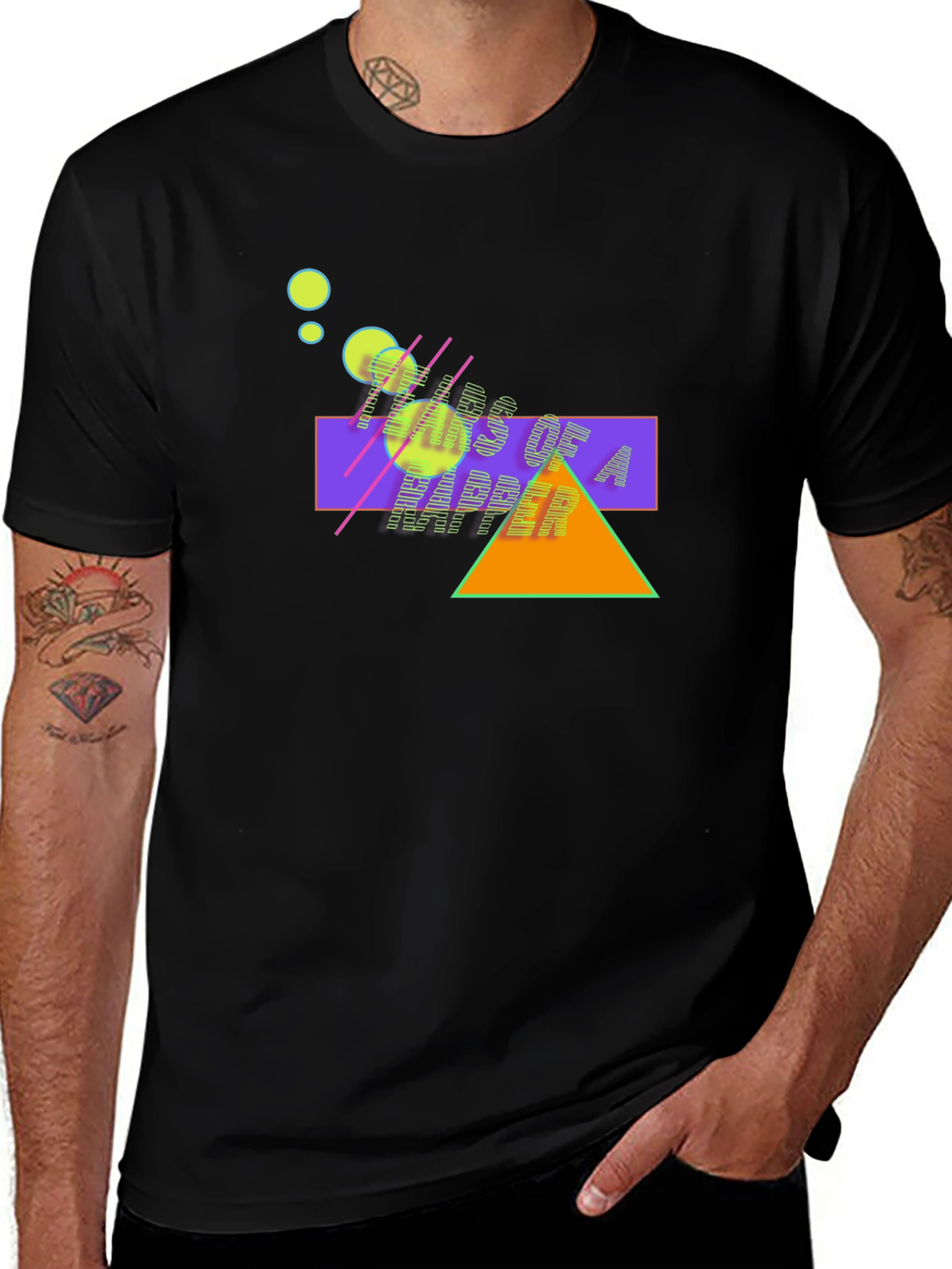 Variant 15 of Retro Graphic Tee - 90s Inspired Black T-Shirt