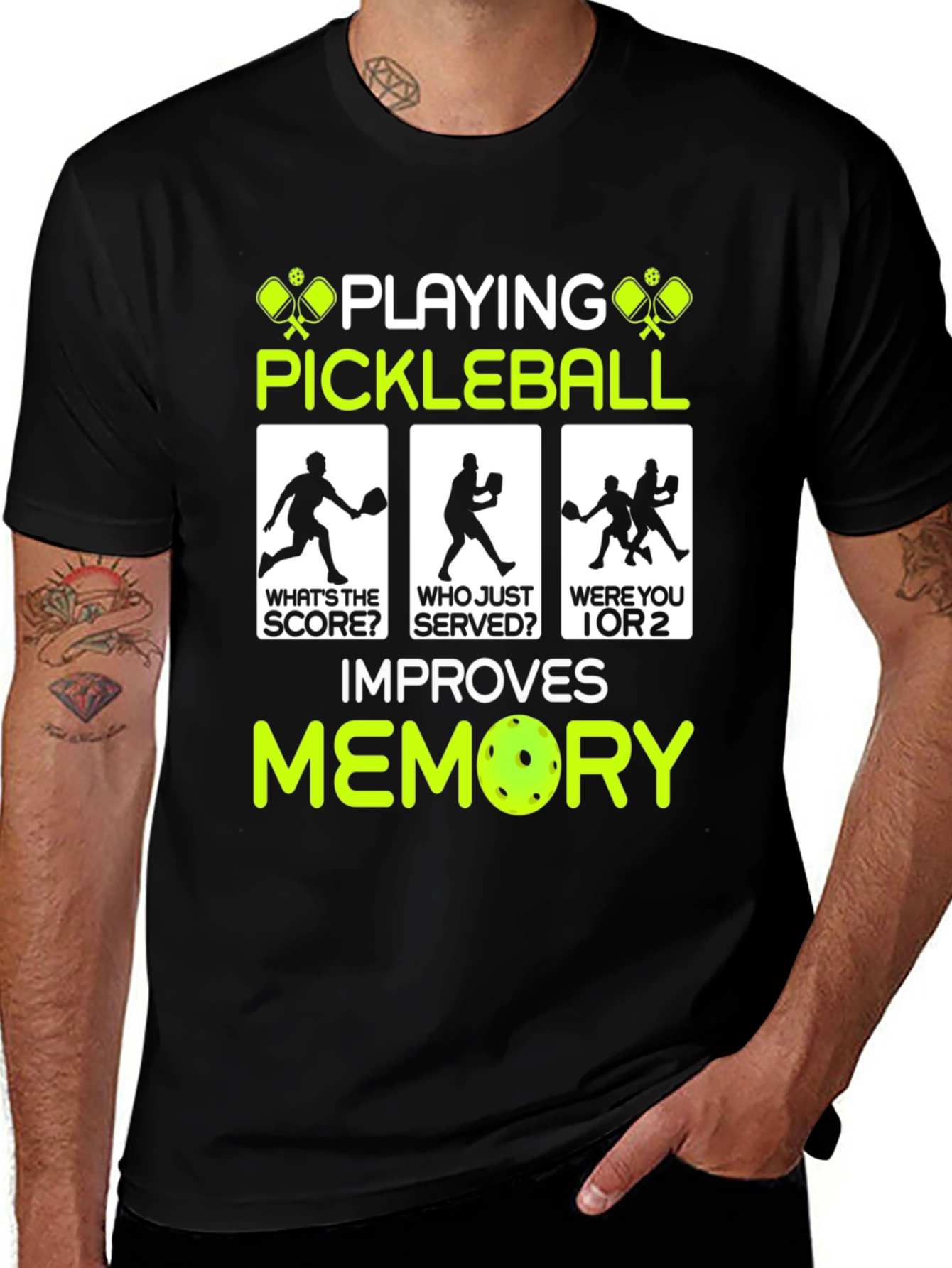 Variant 10 of Pickleball Improves Memory Funny T-Shirt