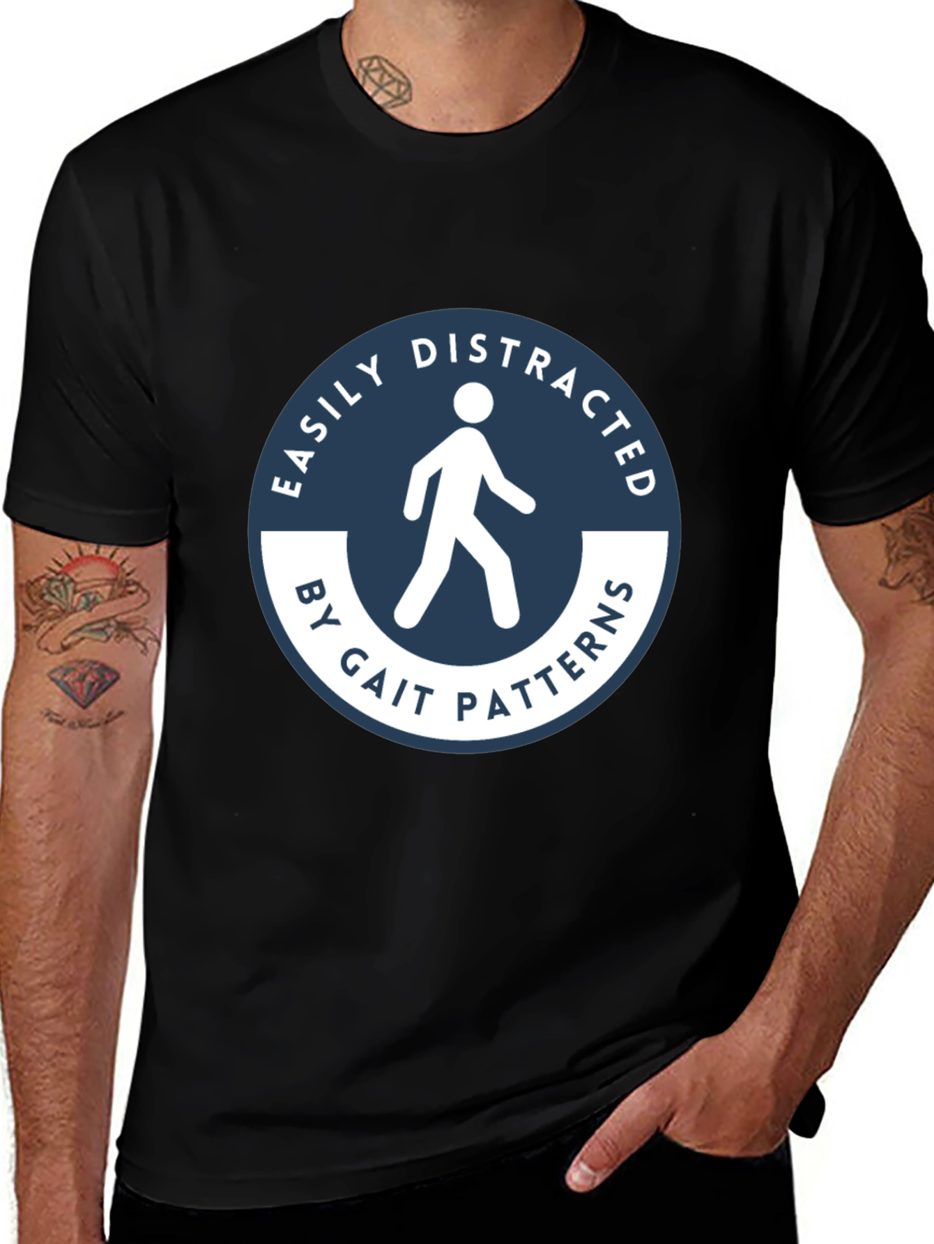 Variant 25 of Easily Distracted Gait Patterns Black T-Shirt