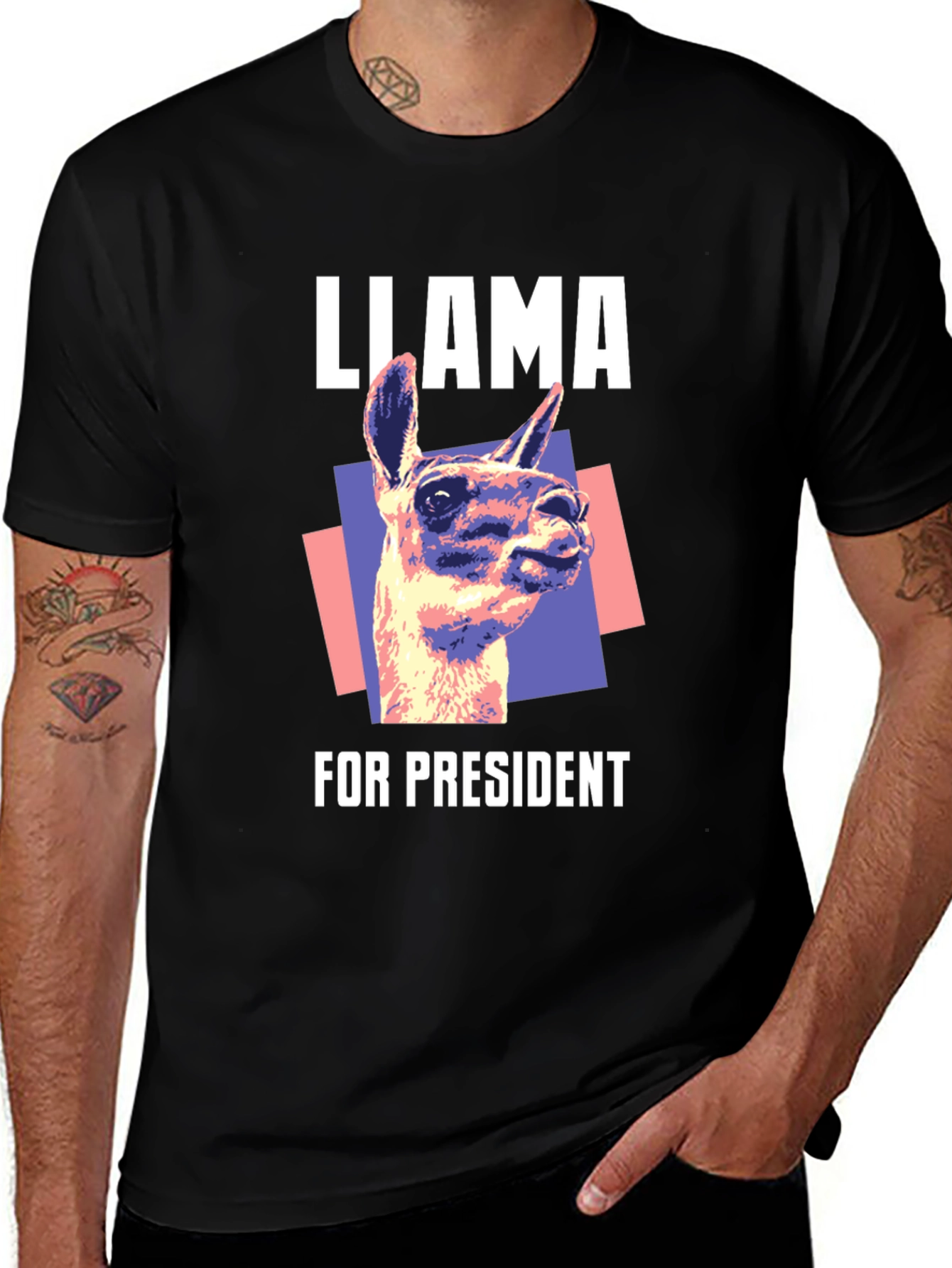 Variant 29 of Llama For President Graphic T-Shirt