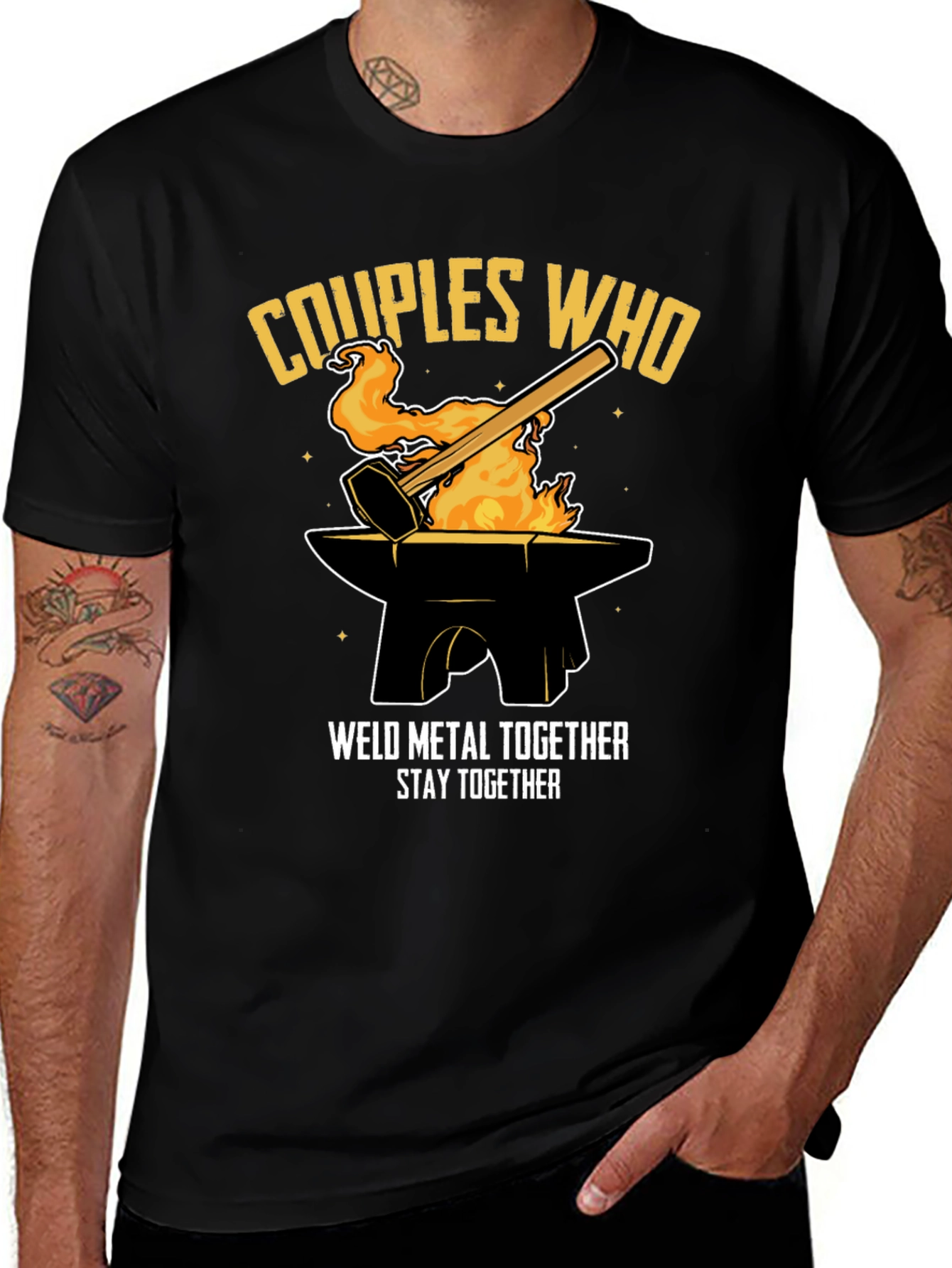 Variant 10 of Couples Who Weld Together Stay Together T-Shirt