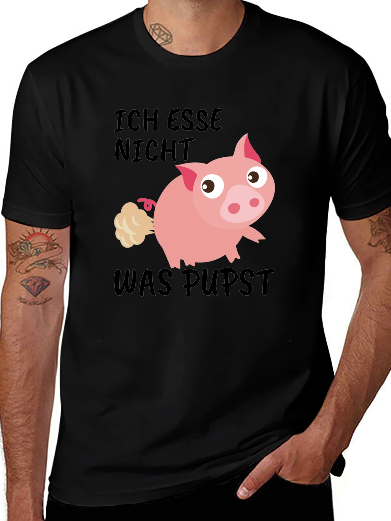 Variant 9 of Funny Pig Graphic T-Shirt - Ich Esse Nicht Was Pupst