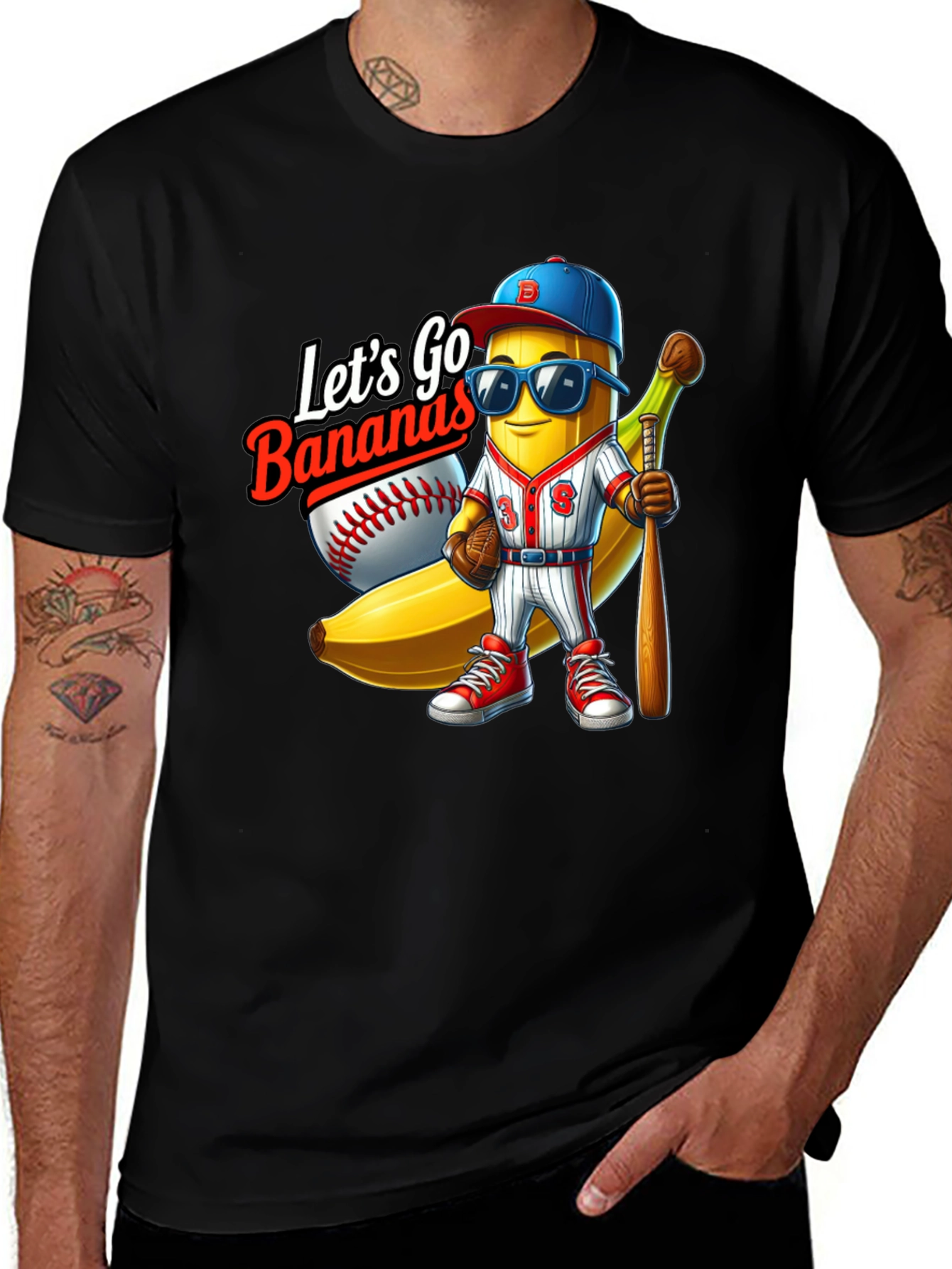 Variant 27 of Let's Go Bananas Baseball T-Shirt