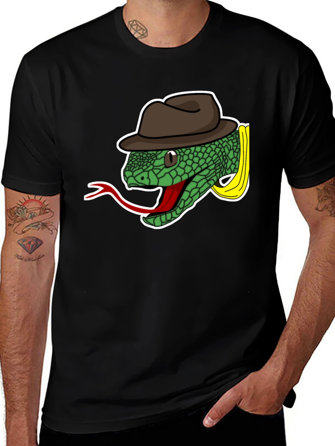 Variant 25 of Snake with Fedora T-Shirt