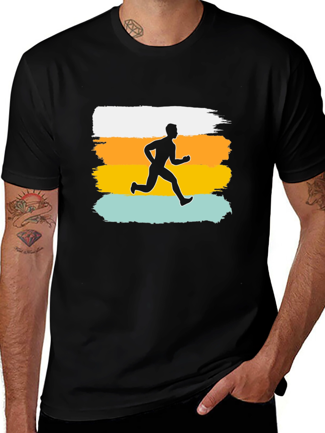 Variant 30 of Runner Silhouette T-Shirt - Stylish & Comfy Casual Wear
