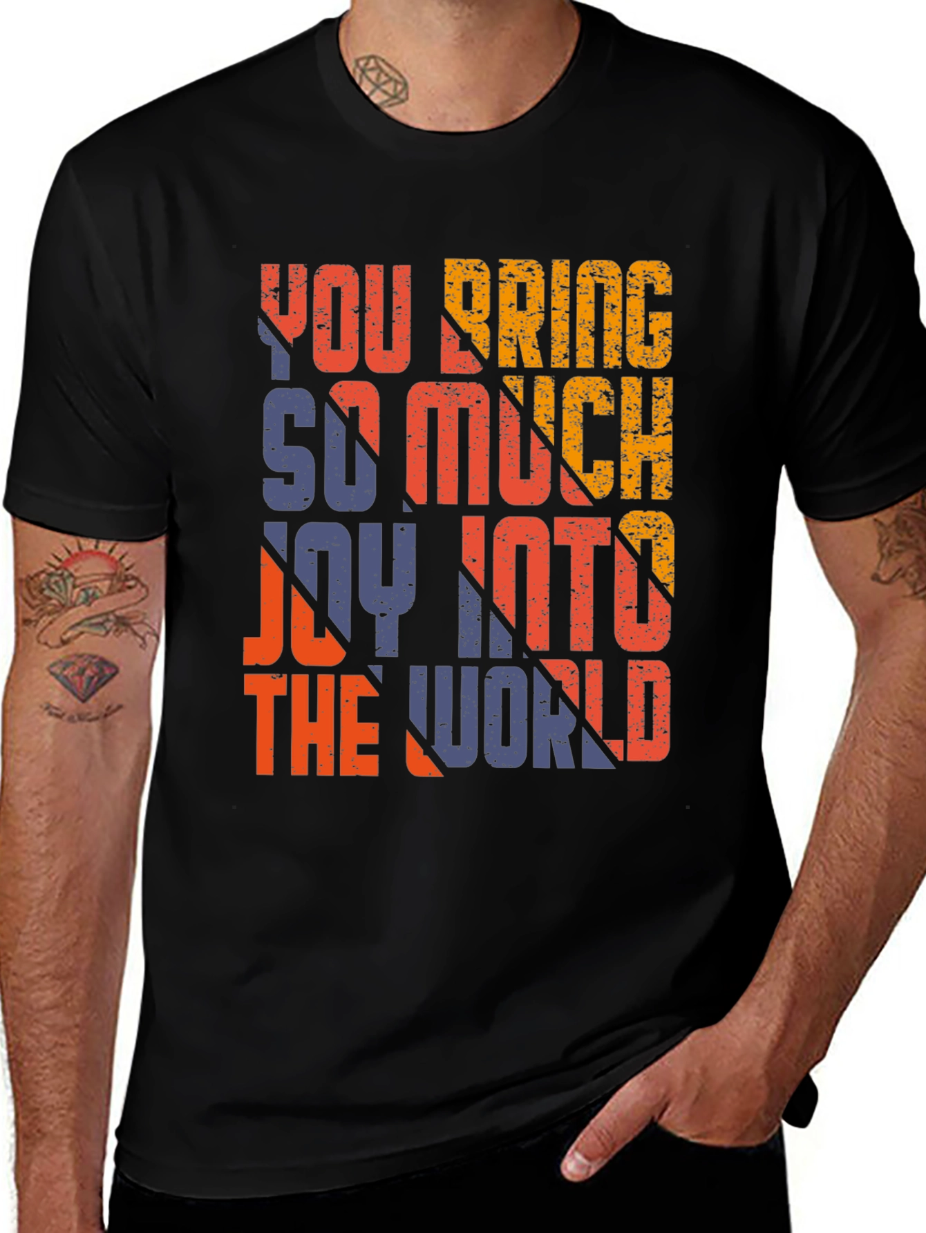 Variant 13 of Joyful World Graphic Tee - Soft Cotton Blend