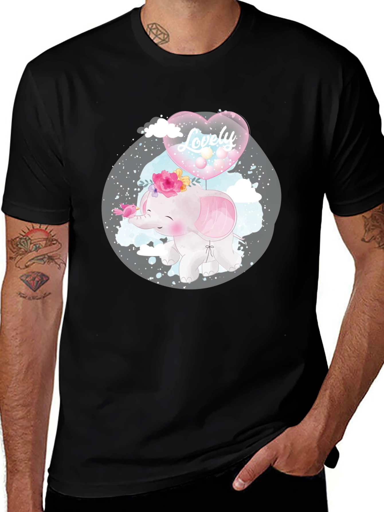 Variant 21 of Cute Elephant with Balloon T-Shirt