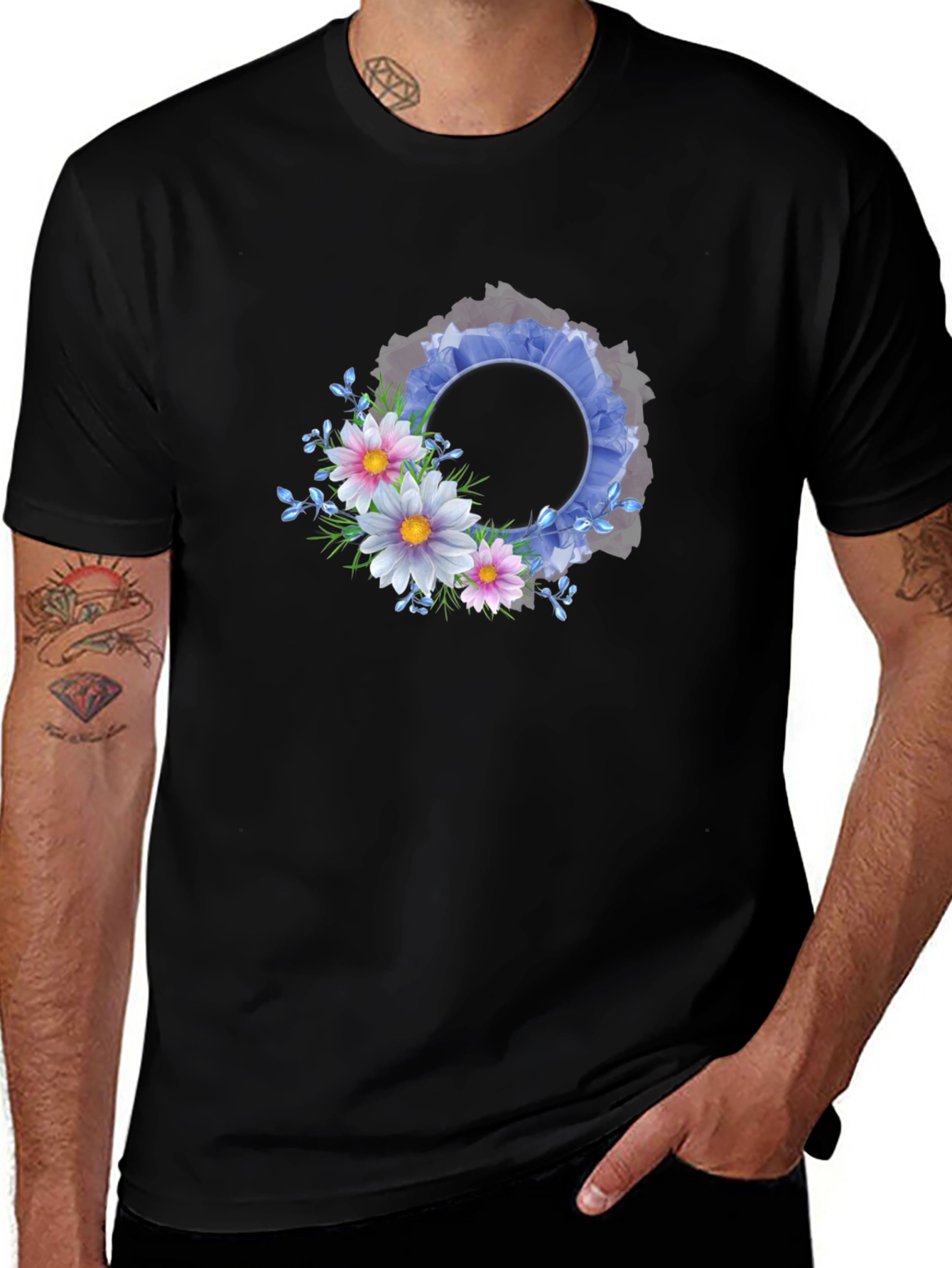 Variant 15 of Floral Wreath Graphic Tee