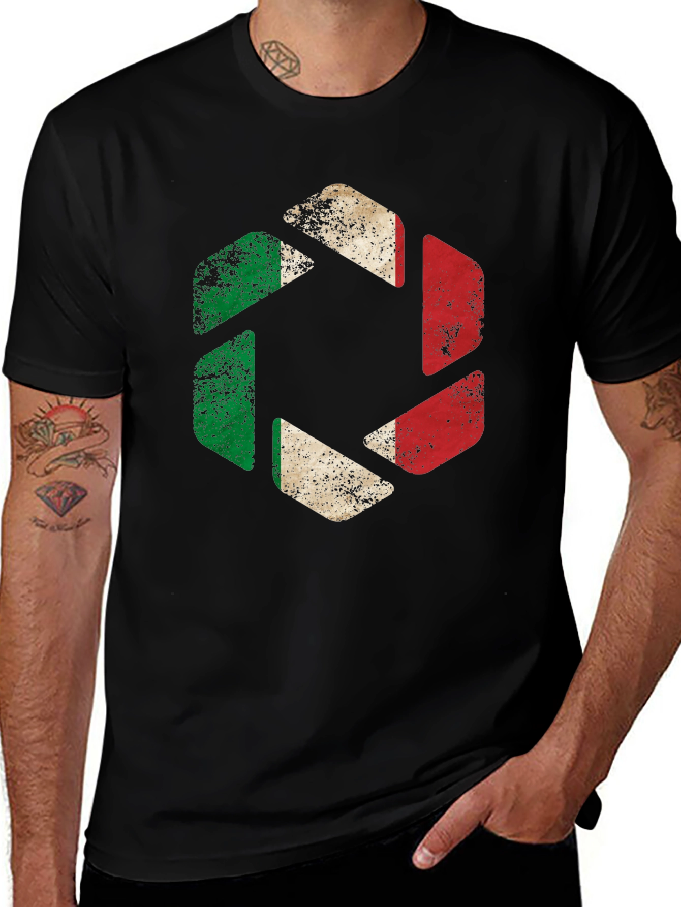 Variant 30 of Italian Flag Camera Aperture T-Shirt