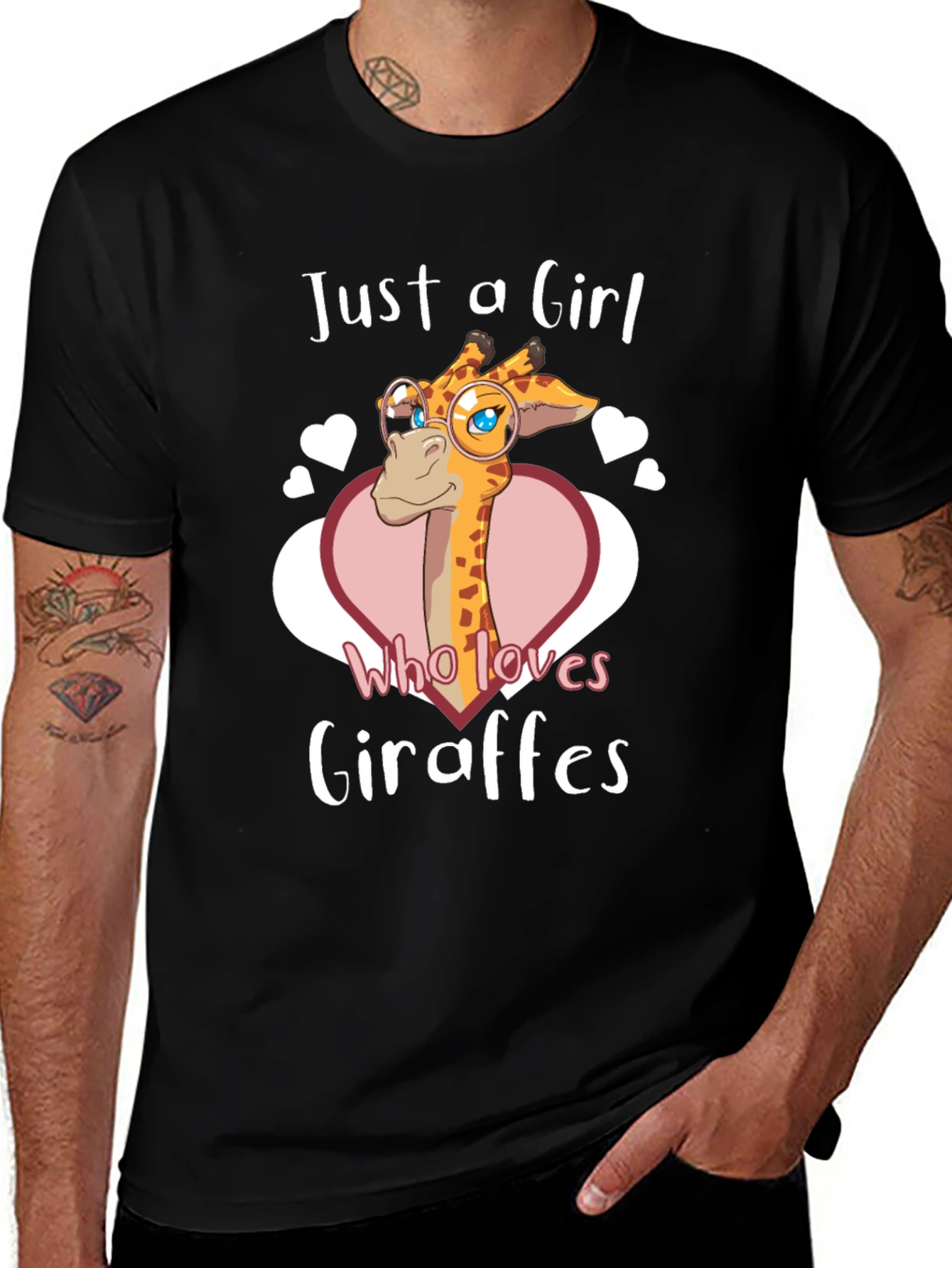 Giraffe Lover T-Shirt - Just A Girl Who Loves Giraffes