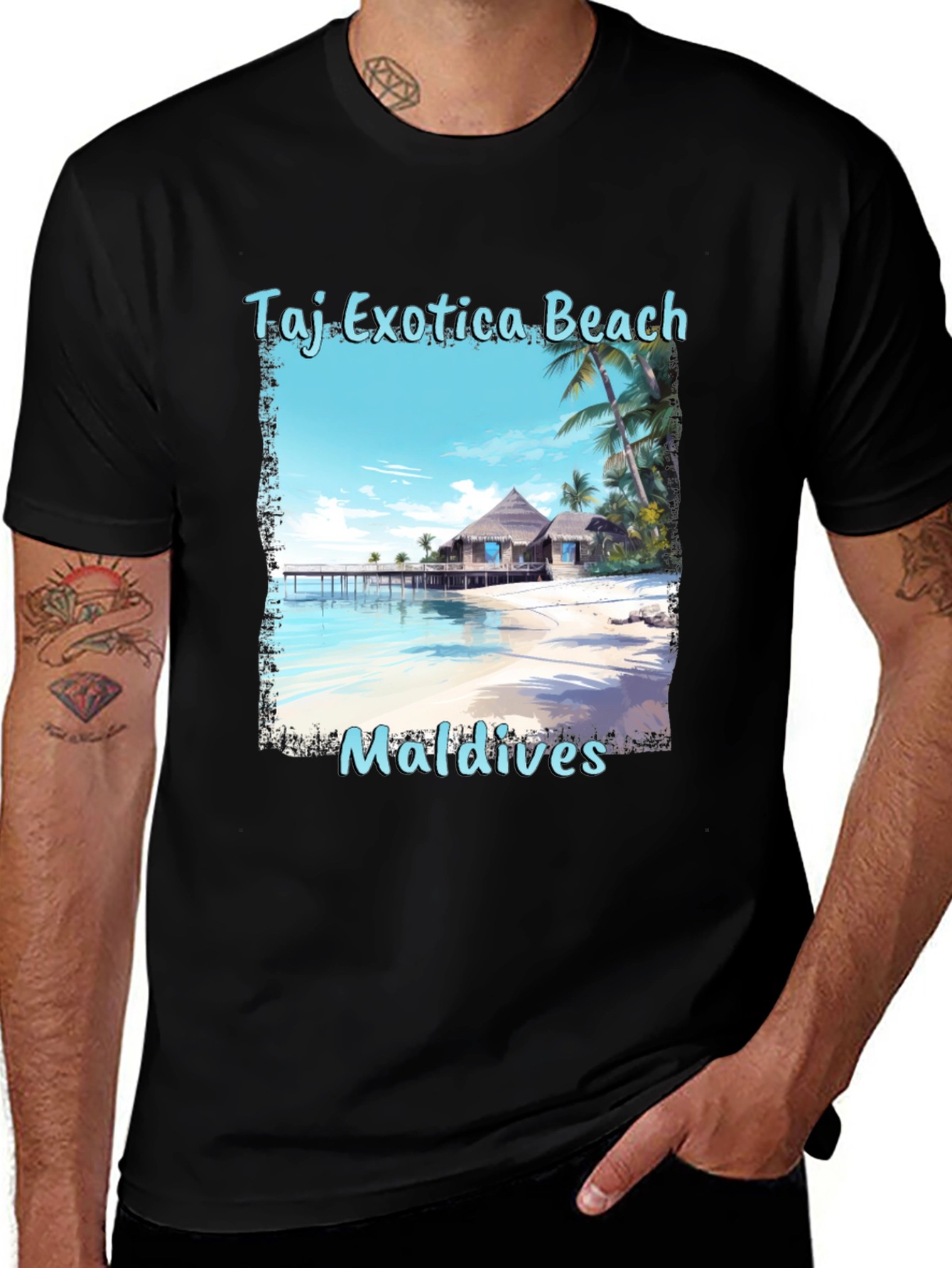 Variant 19 of Taj Exotica Beach Maldives T-Shirt