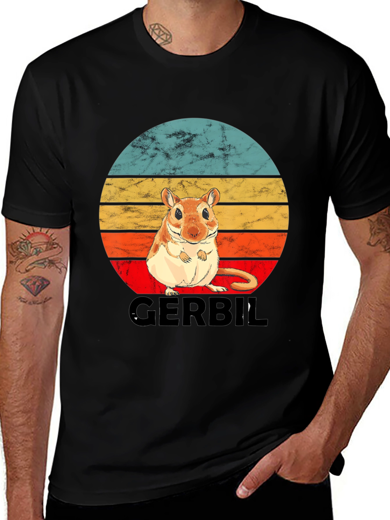 Variant 29 of Gerbil Sunset Graphic T-Shirt
