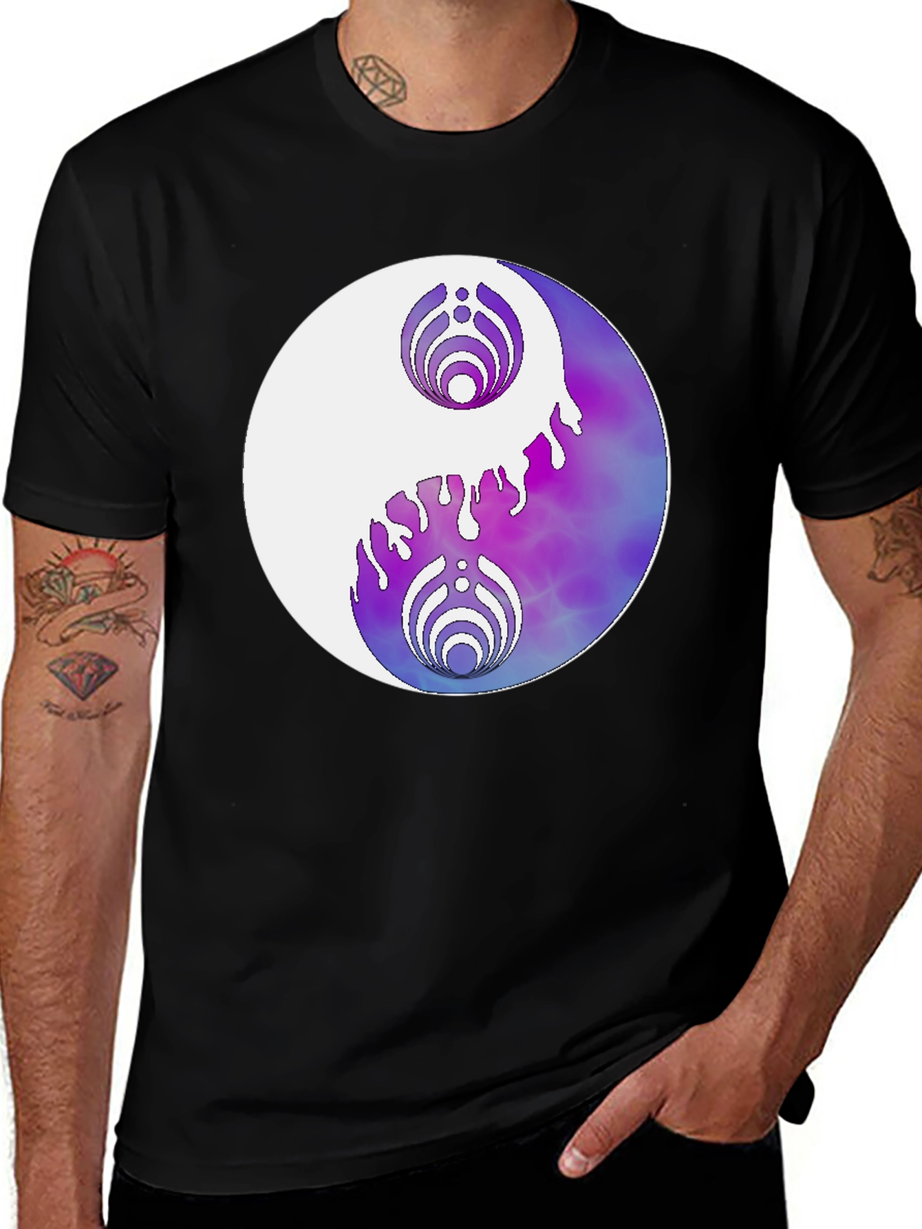 Yin Yang Graphic Tee - Black Casual T-Shirt