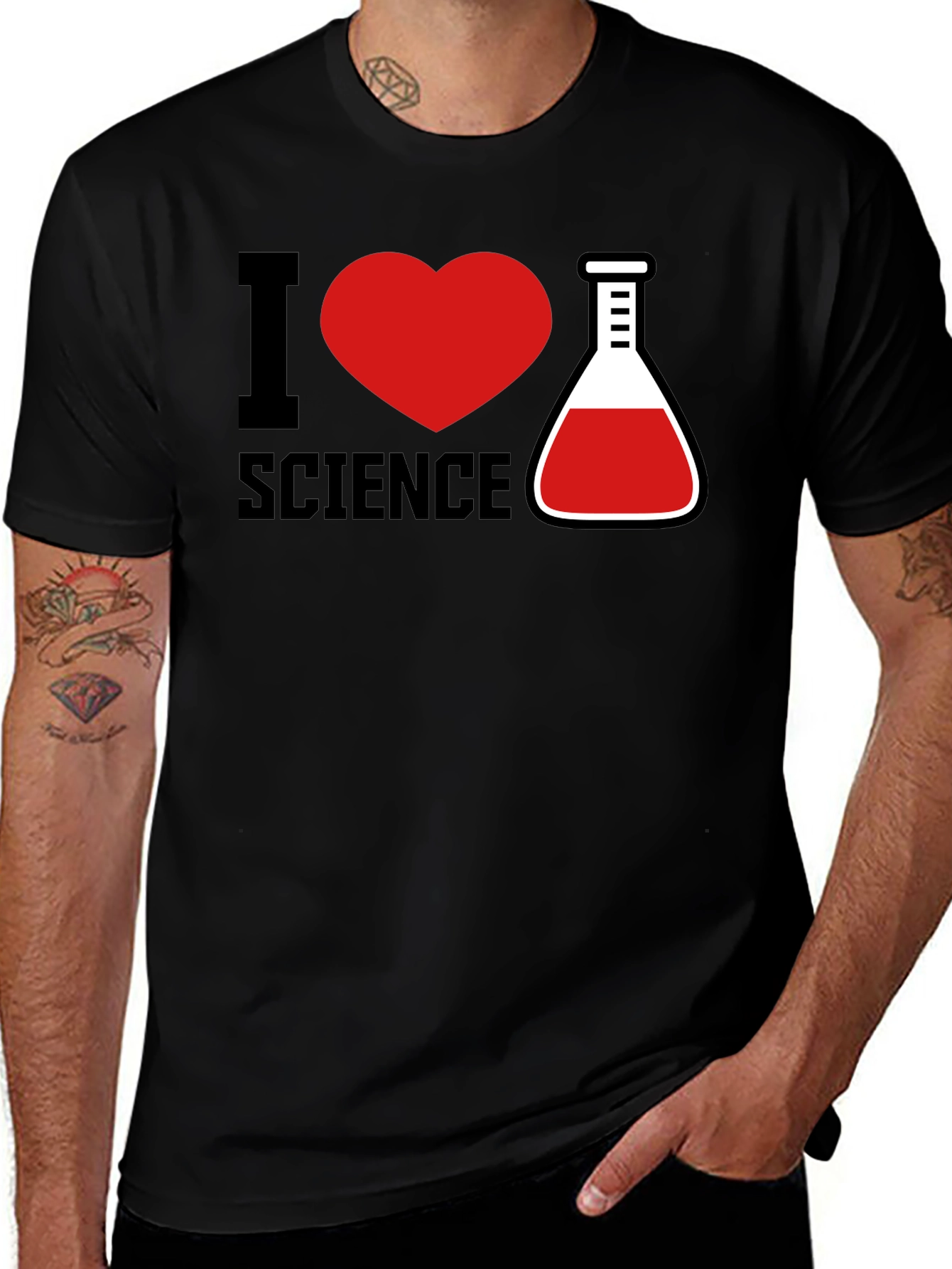 Variant 4 of I Love Science T-Shirt, Lab Beaker Graphic Tee