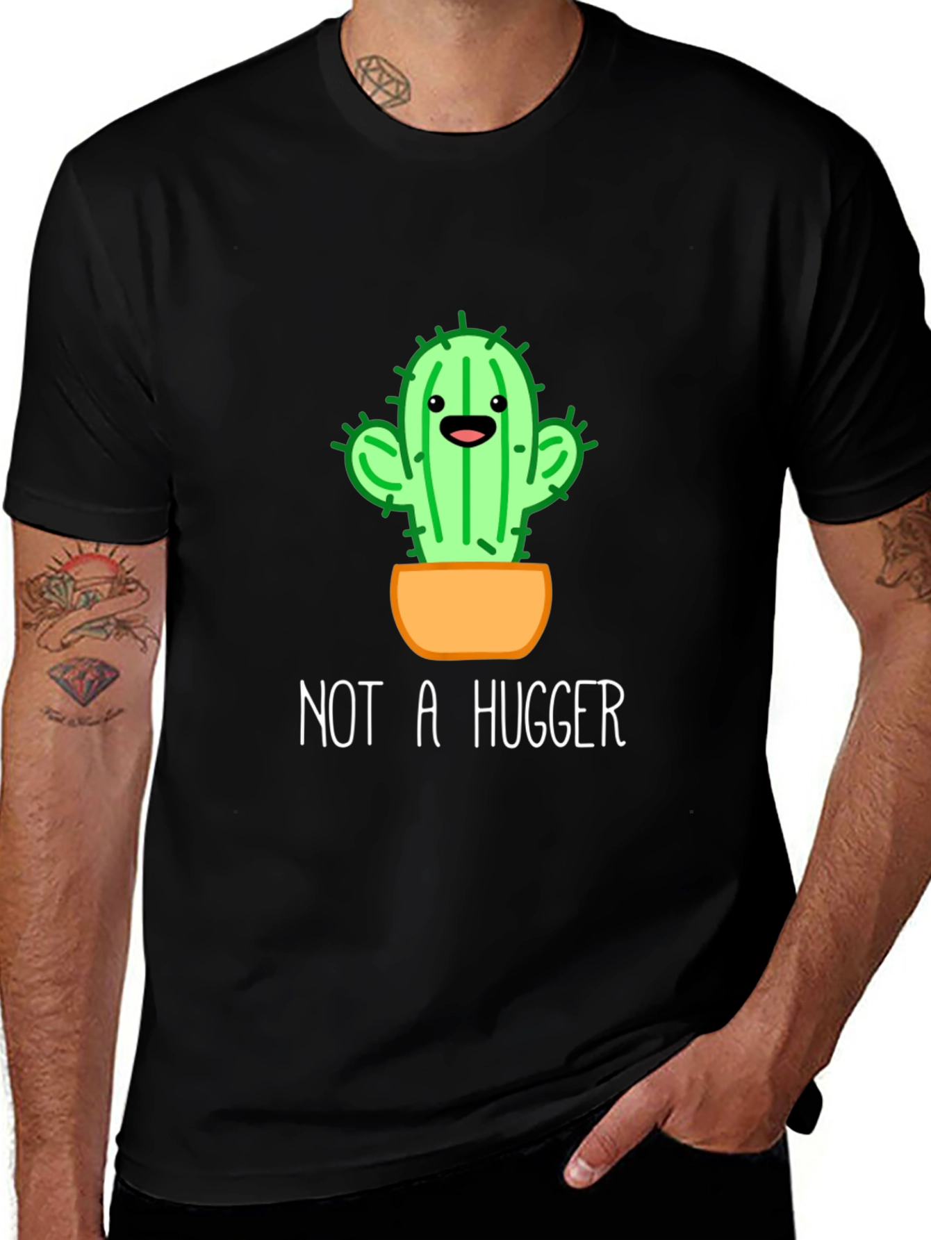 Variant 11 of Funny Cactus "Not a Hugger" Graphic Tee