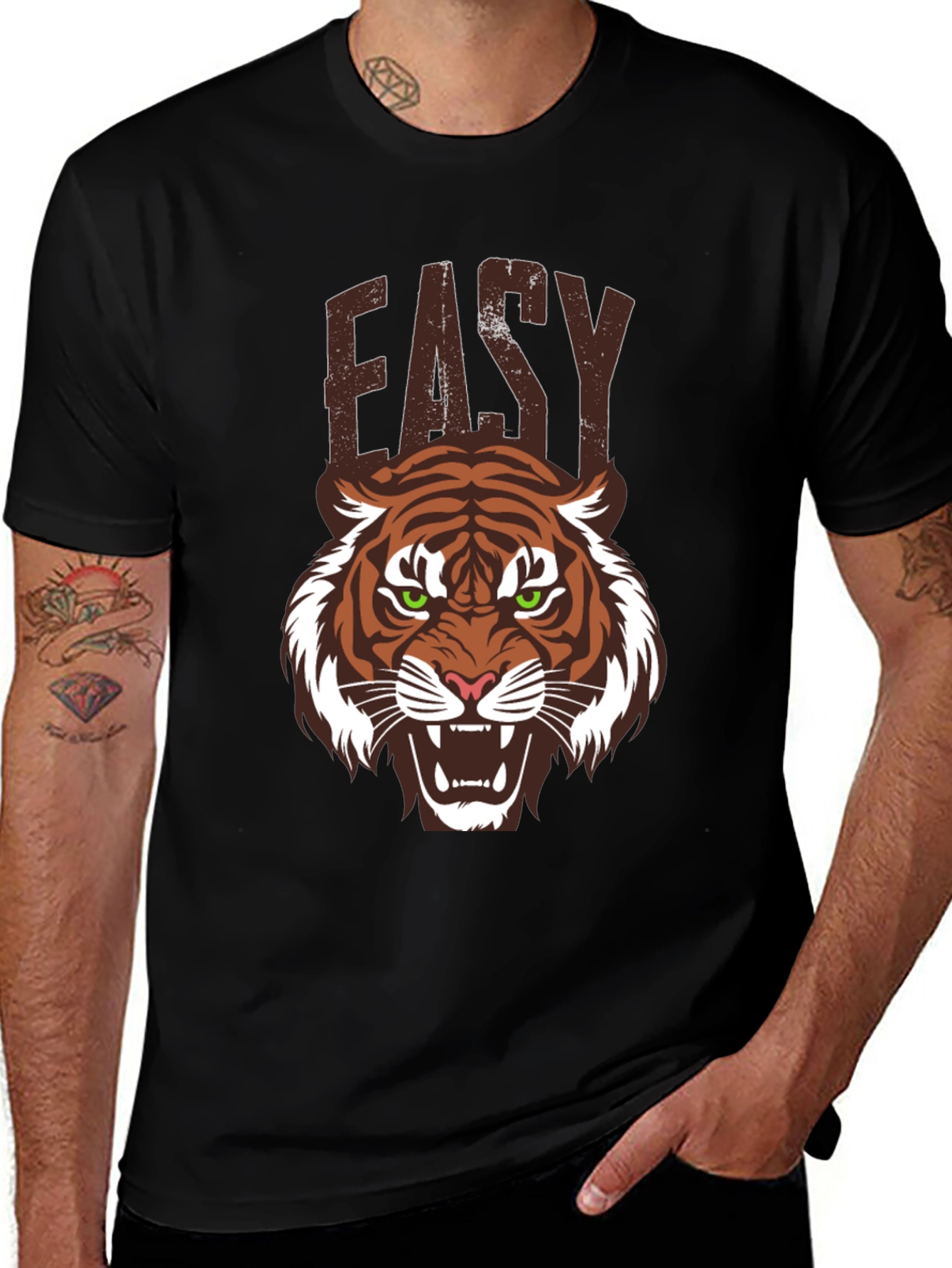 Variant 7 of Easy Tiger Graphic T-Shirt - Cool Animal Print