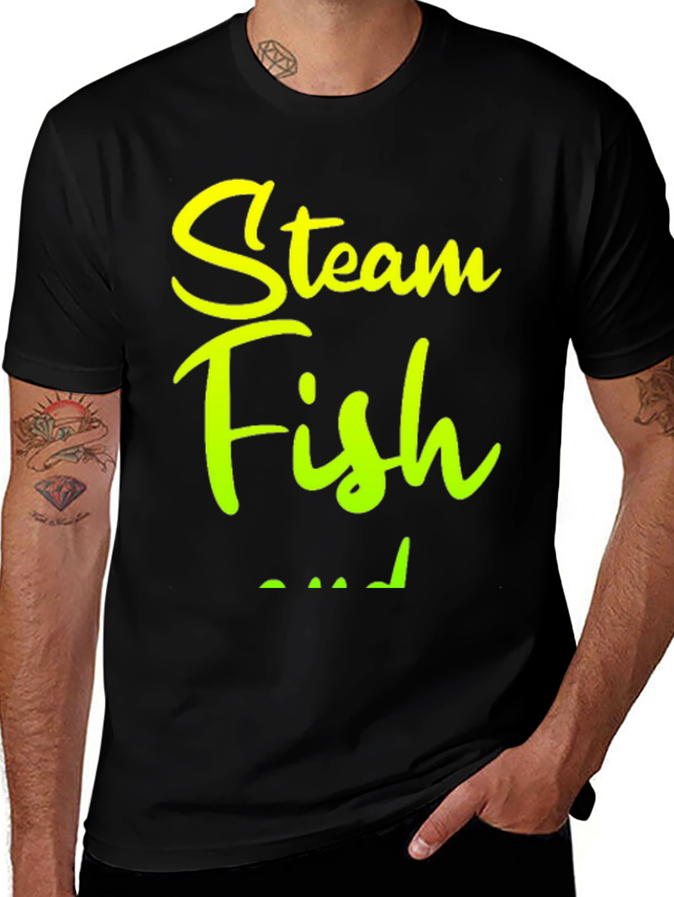 Variant 4 of Steam Fish T-Shirt - Comfortable and Stylish