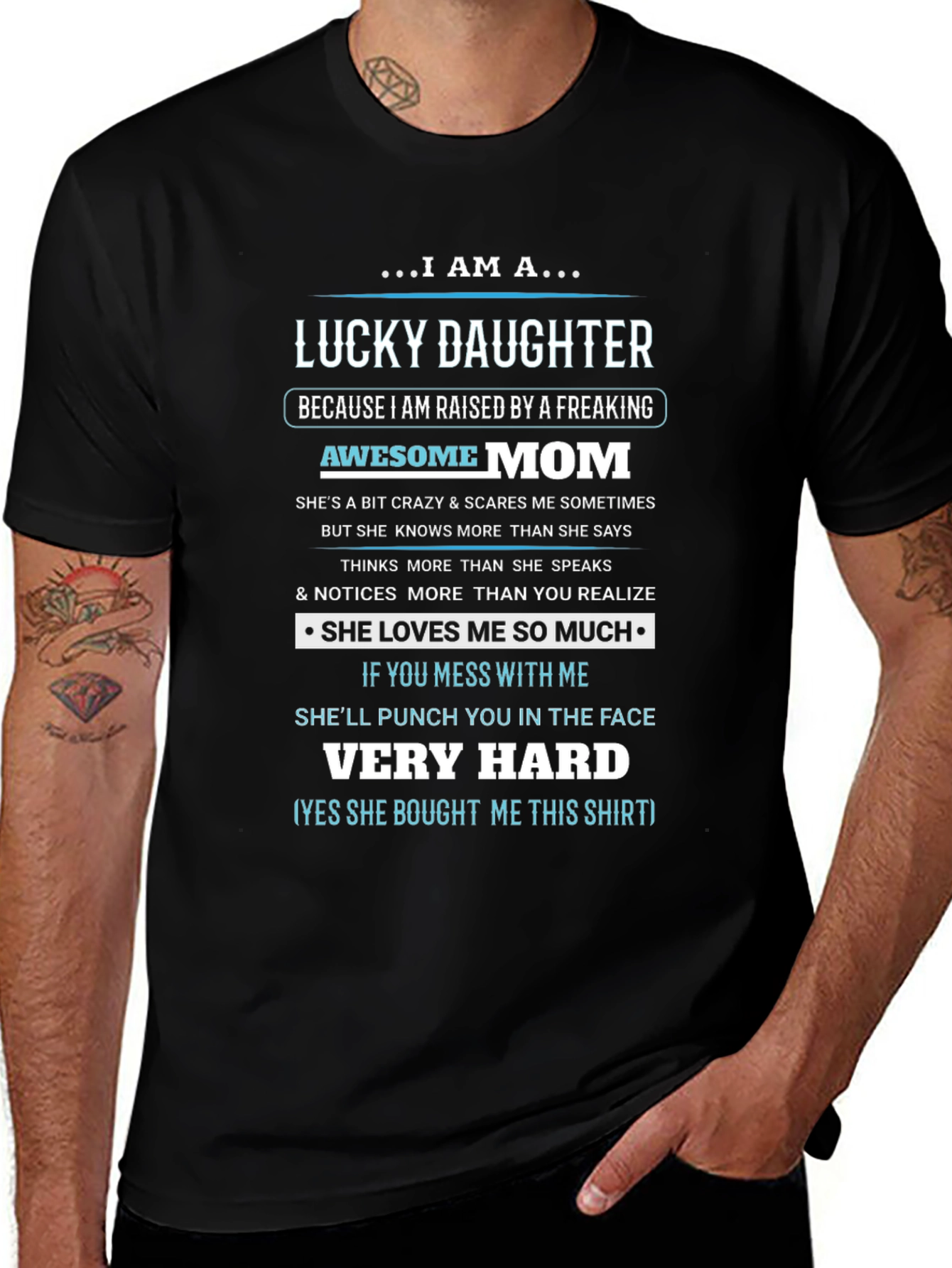 Variant 28 of Lucky Daughter Graphic T-Shirt - Awesome Mom