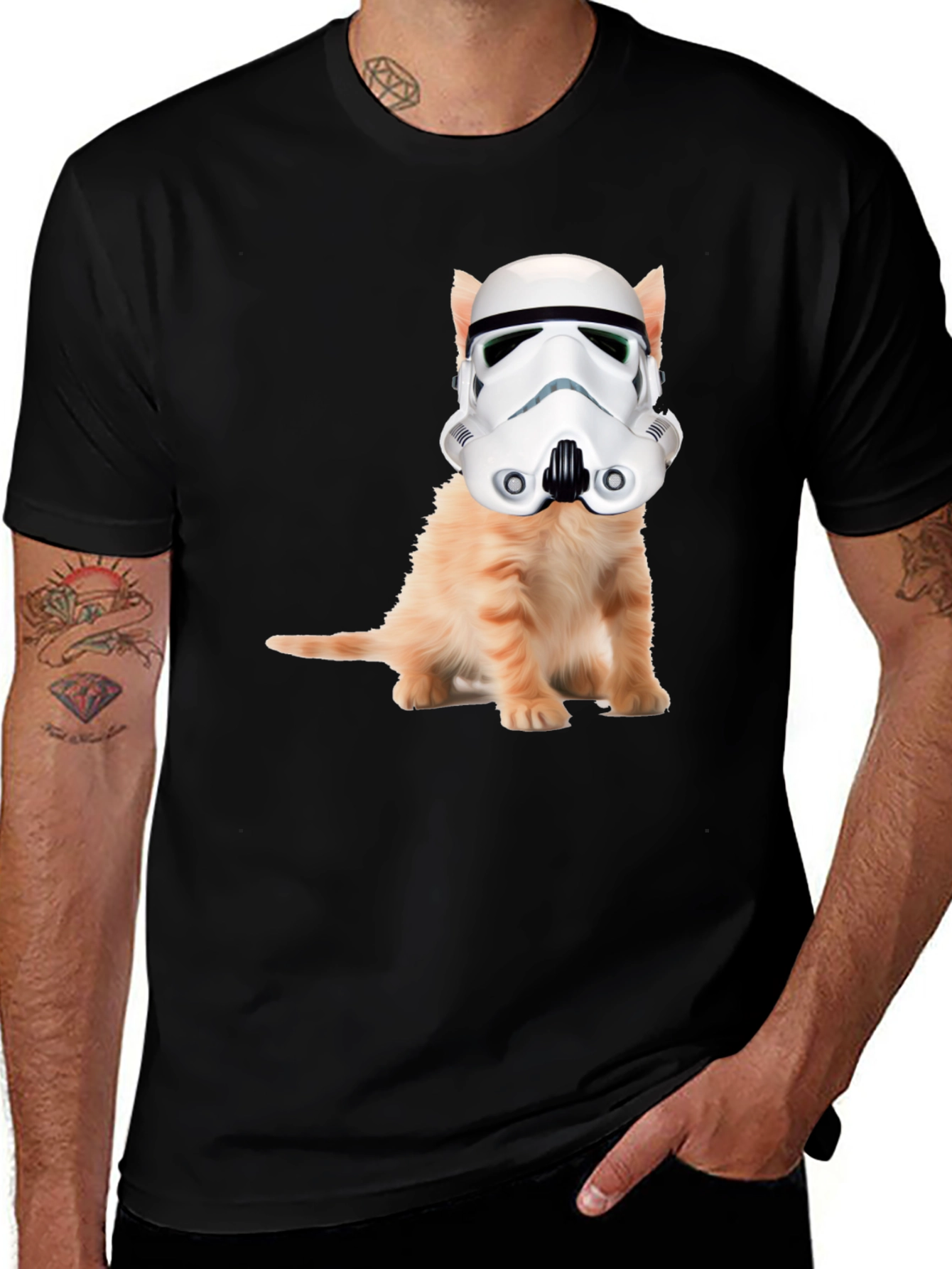 Cat Trooper Black T-Shirt