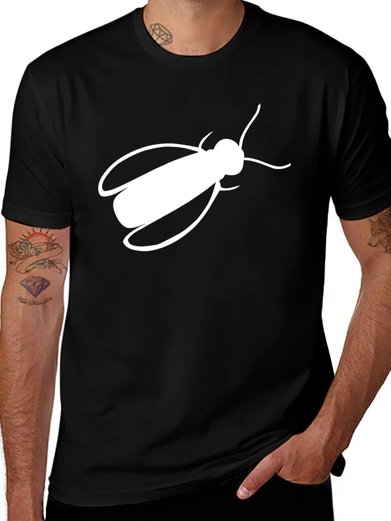Variant 26 of Cockroach Graphic T-Shirt - Black Cotton Tee