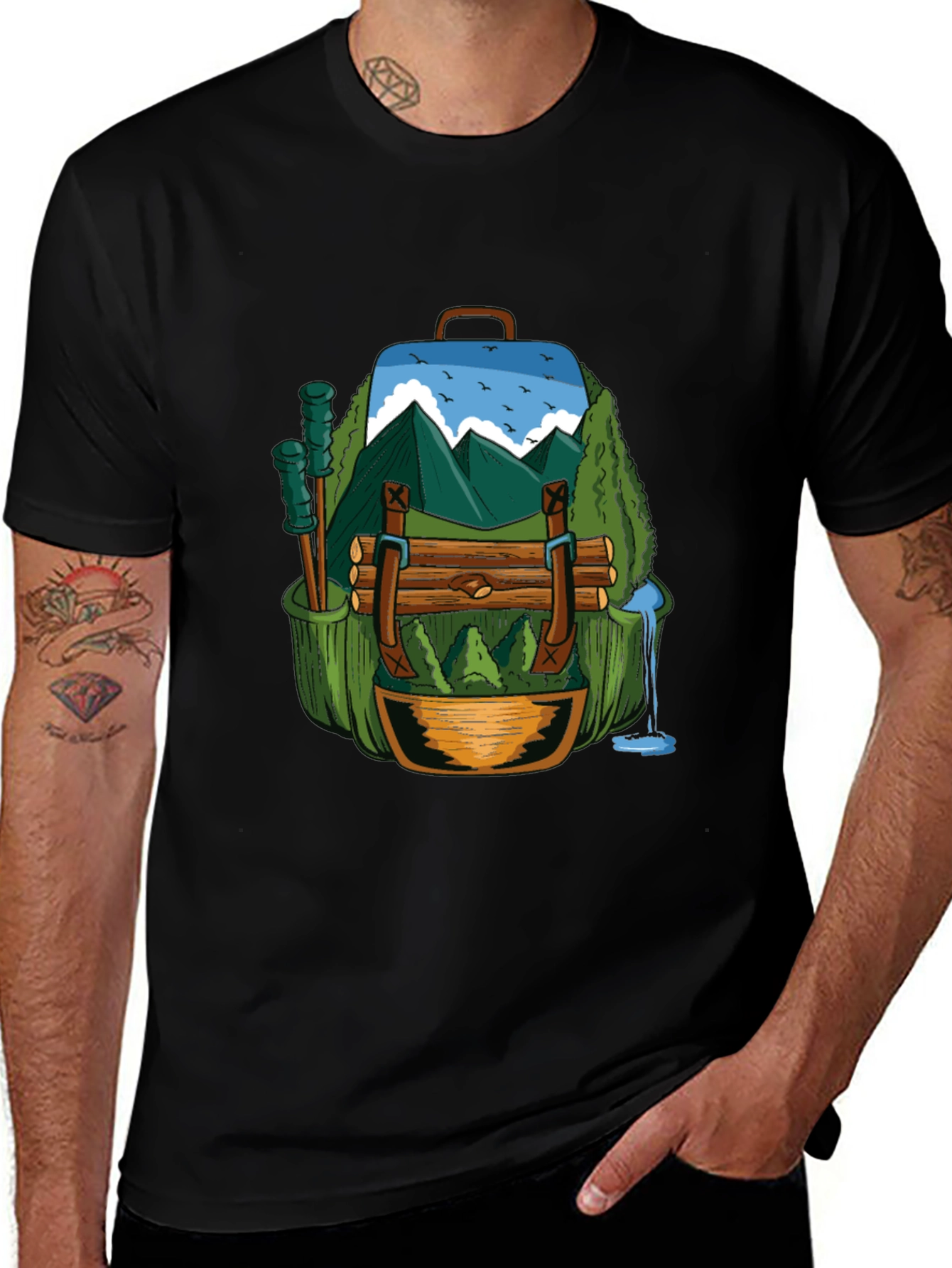 Variant 27 of Nature Backpack T-Shirt: Adventure Ready