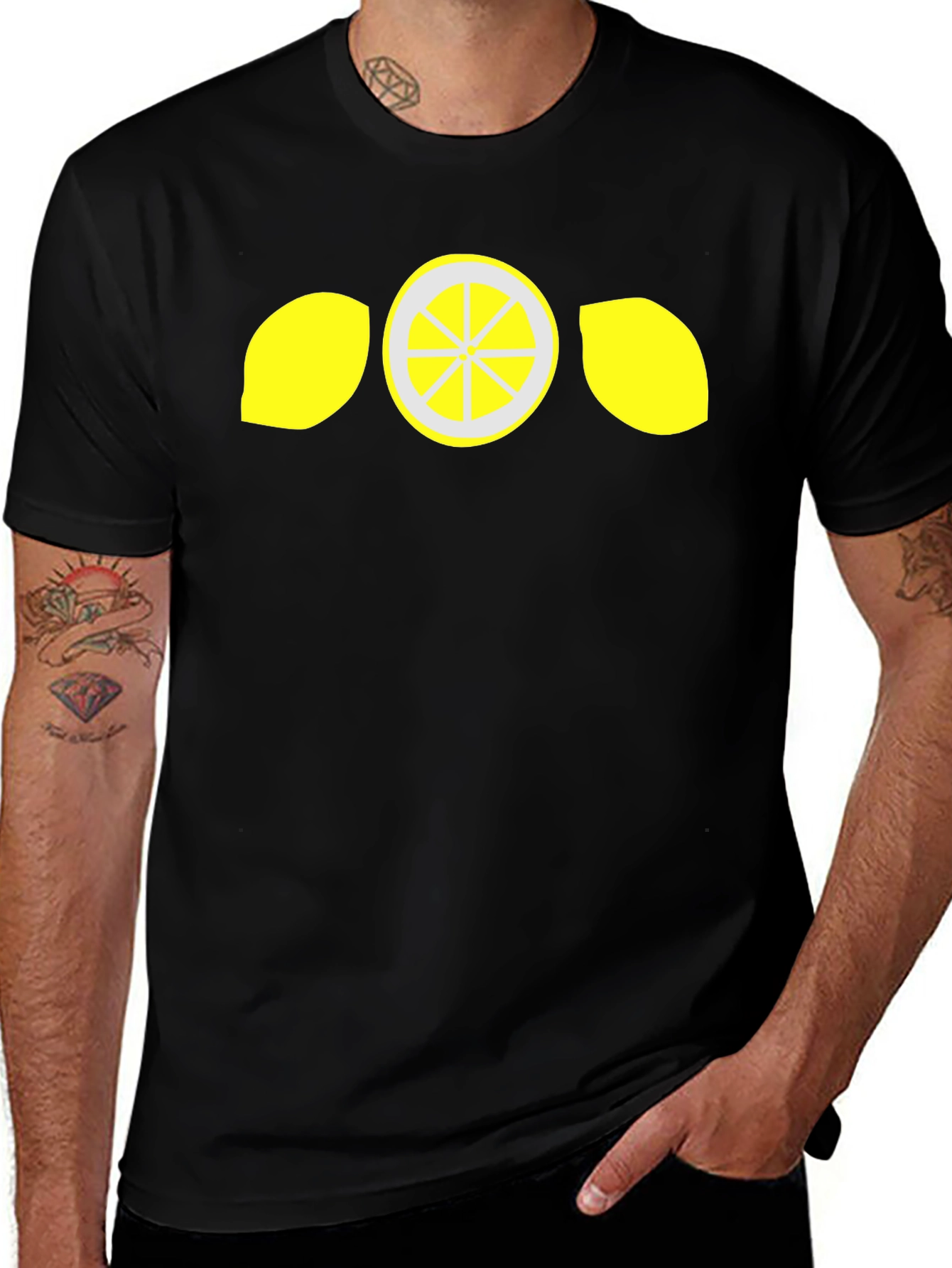 Black Lemon Graphic Tee - Stylish & Fresh! main image